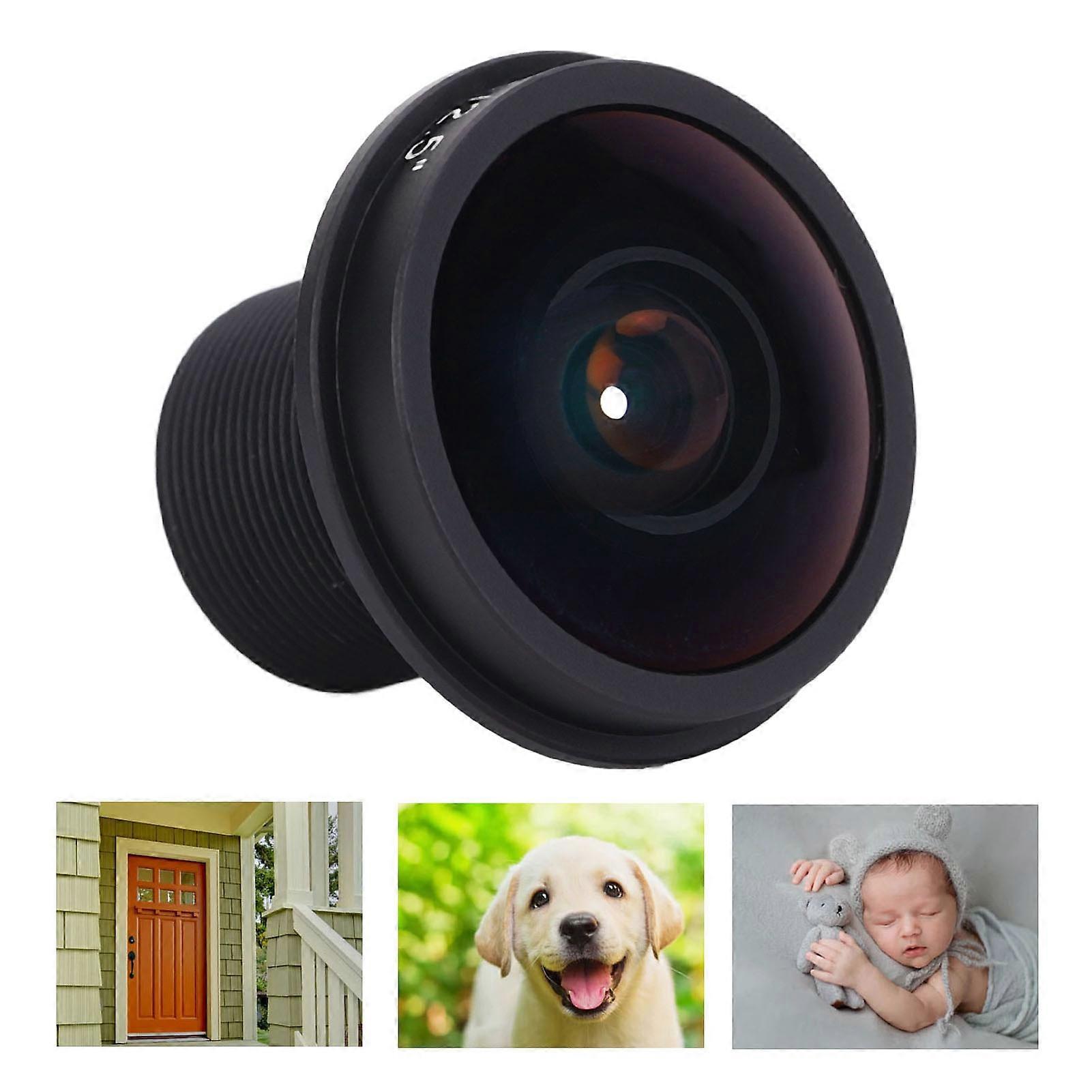 Objectif fisheye HD 5MP 1,8 mm Objectif grand angle panoramique F2.0 180 degrés avec interface M12 pour caméra de sécurité 