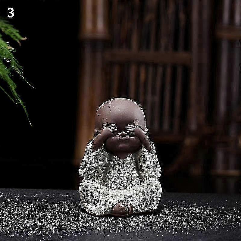 Creative Home Gardening Rockery Bonsai Landscaping Decoration Cute Little Novice Ceramic Mini Four Not Small Monk Ornaments