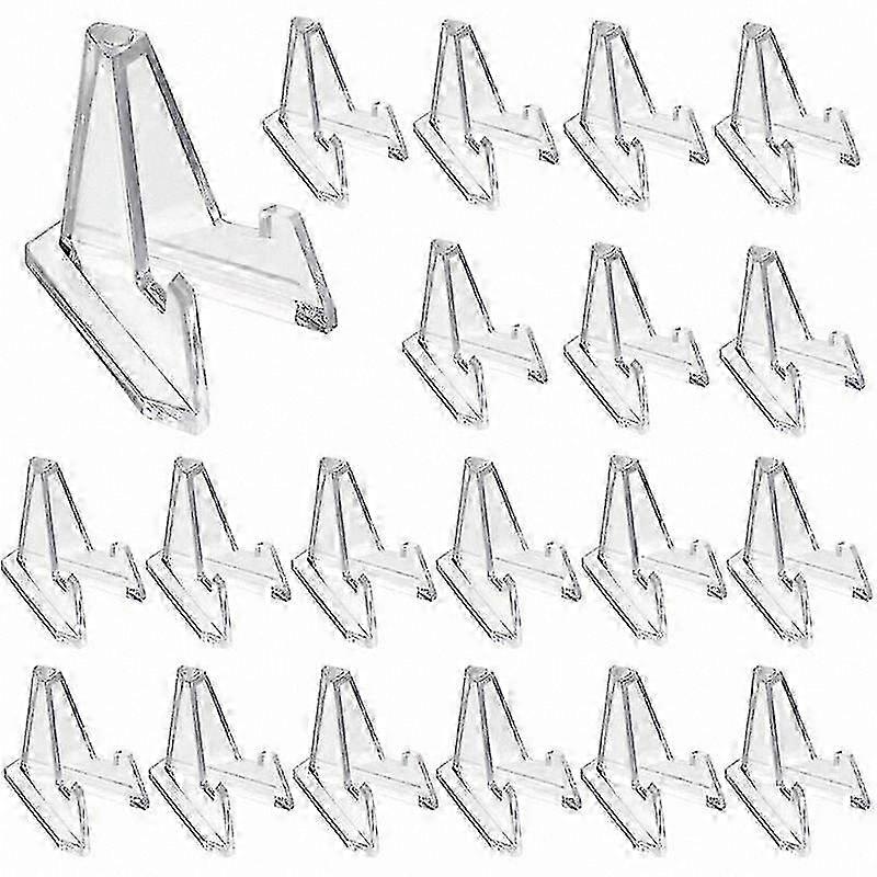 20-Pack Acrylic Display Stands for Coins, Medals, and Badges, Collectible Shelf Easels, Multi-Functional Phone Stand