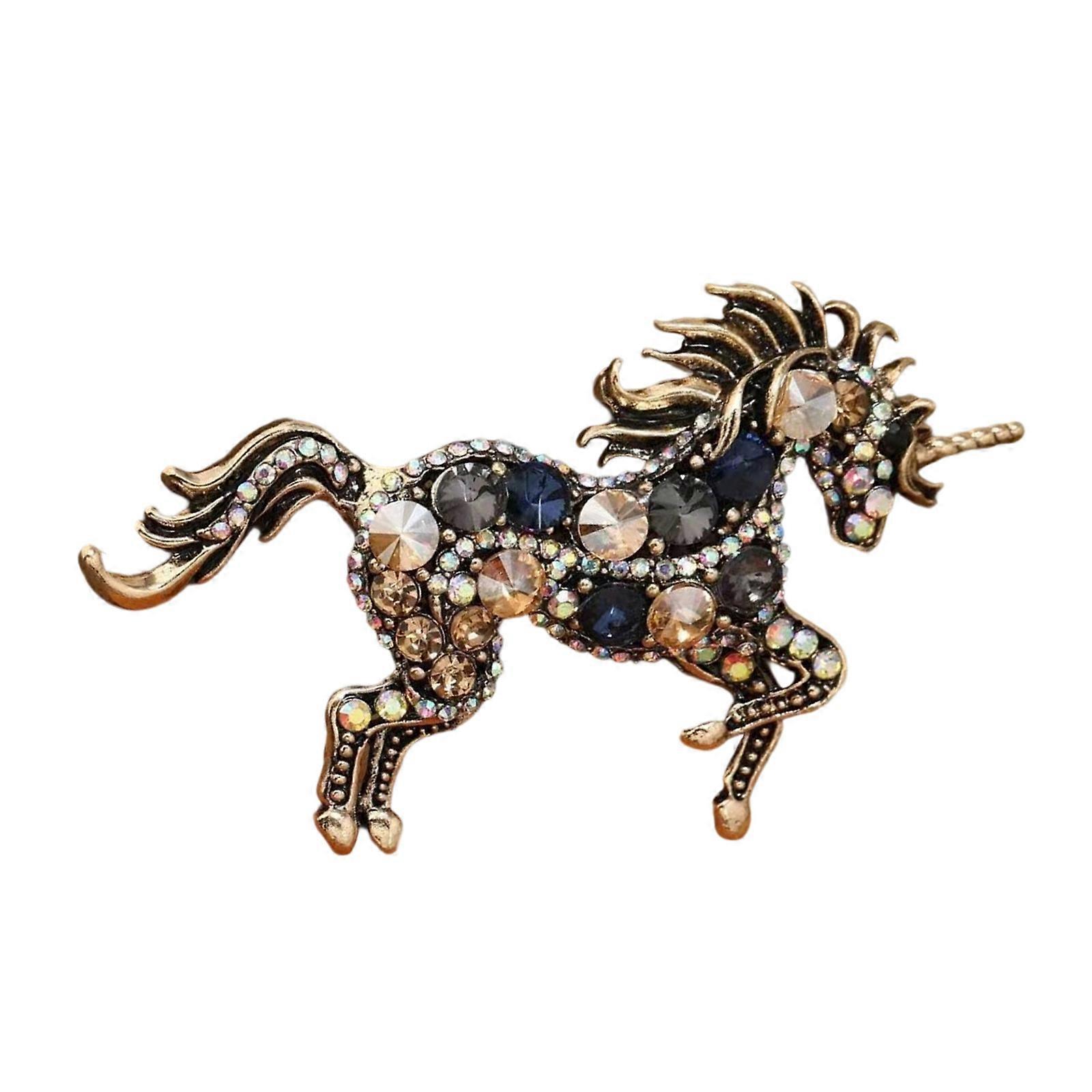 Stylish Unicorns Pin Sturdy Alloy Materials Secure Clasp Designs Ideal for Casual Outfits and Formal Event  Royal Blue