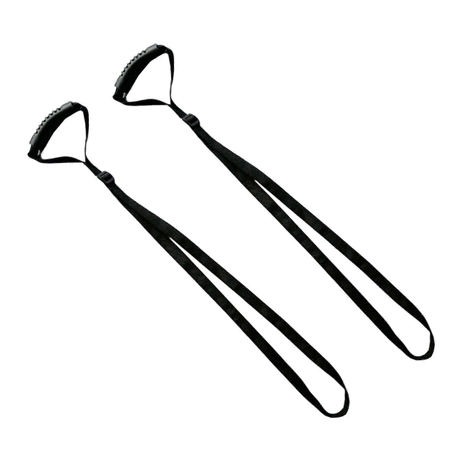 Double Pirogue Assist Belts With Ergonomic Pulls And Modifiable Length For Secure Rise Scull Board Pirogue Control Multicolor