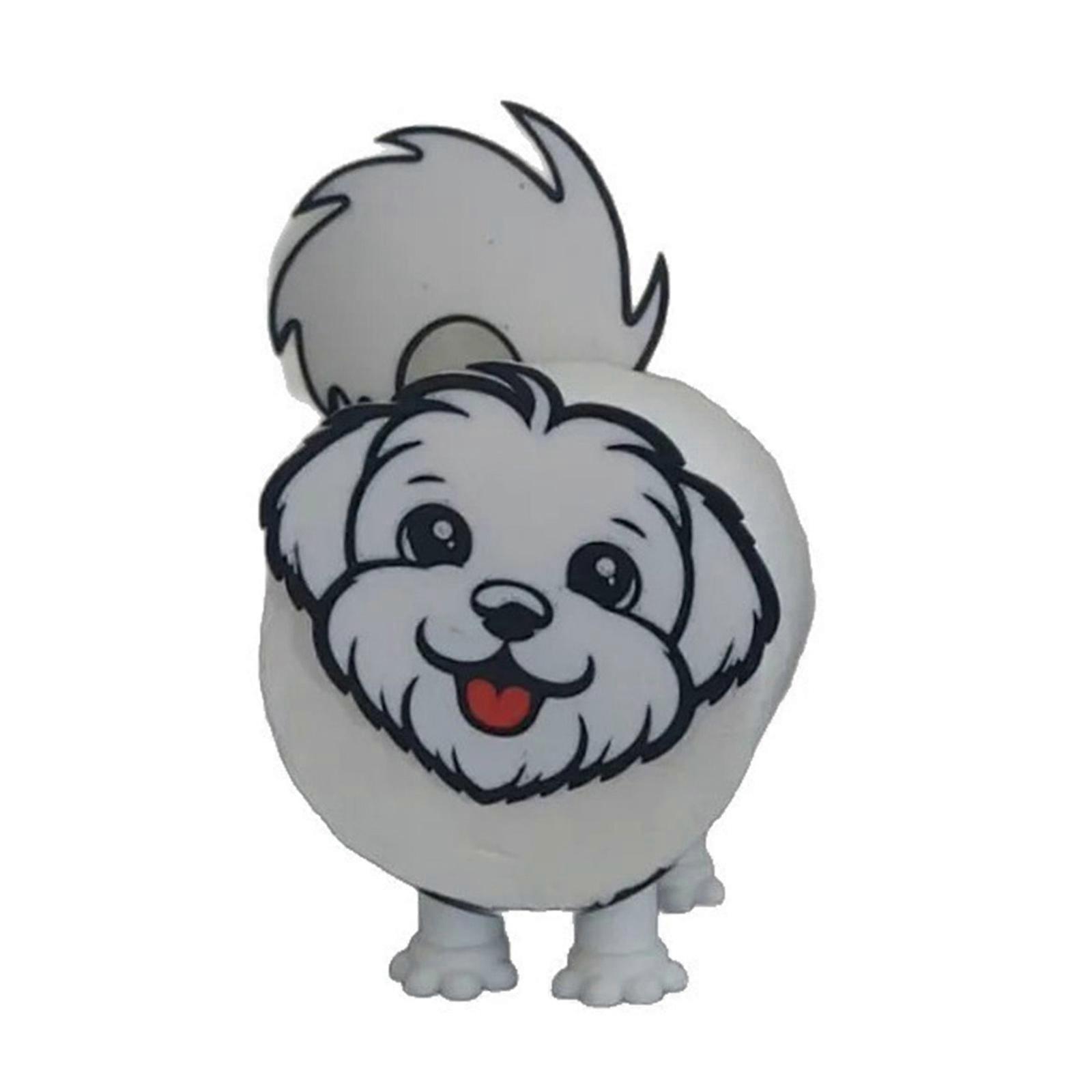 Adorable Maltese Shaped Bathroom Tissue Holder Wall Mounted Storage Multicolor