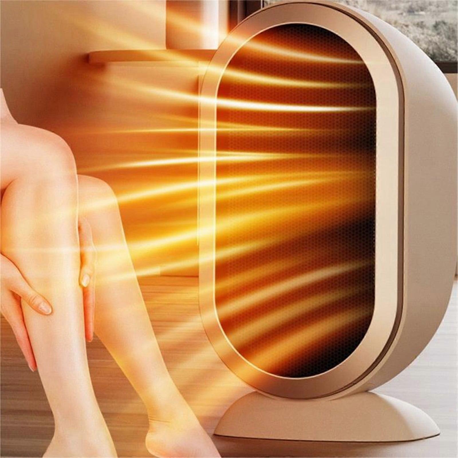 Mini Electric Heater with Fan, 360° Circulation, Silent & Portable, Auto Power Off, Energy Saving Air Heater for Room