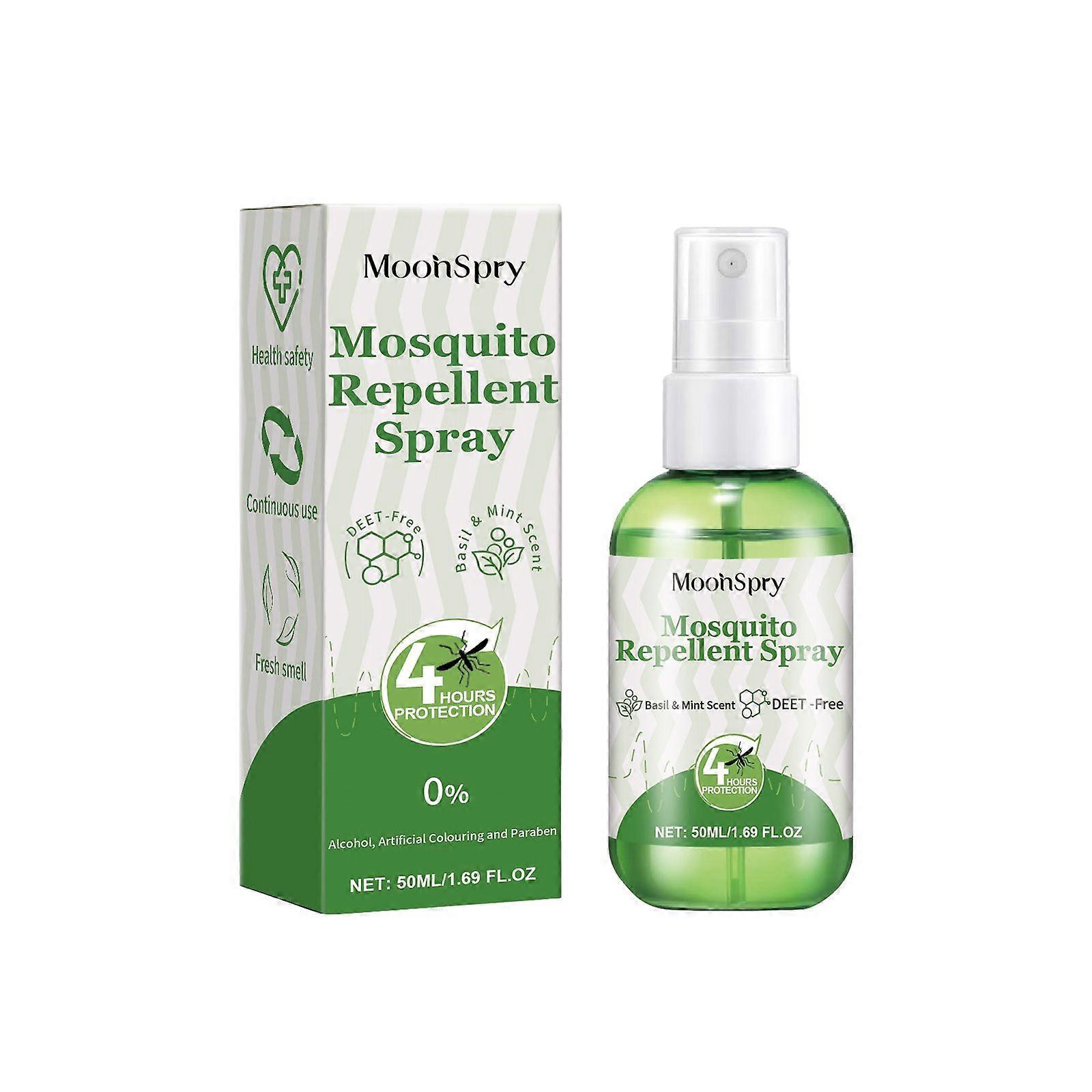 Mosquito Repellent Spray Contains Mint Extract, Basil Extract And Witch Hazel Water
