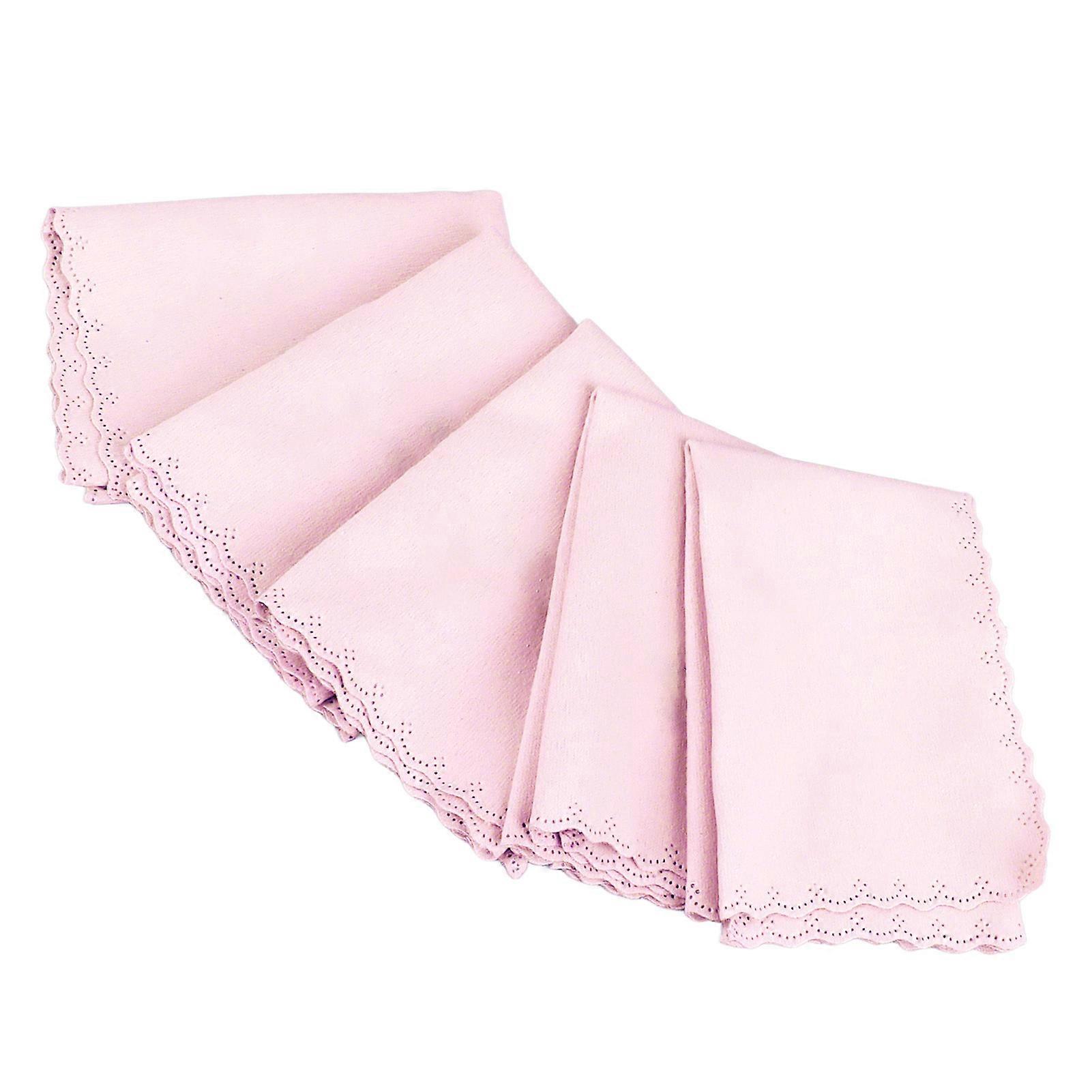 5PCSピアノクリーニングクロス楽器磨きギターベースバイオリンピンク用クリーニングクロス