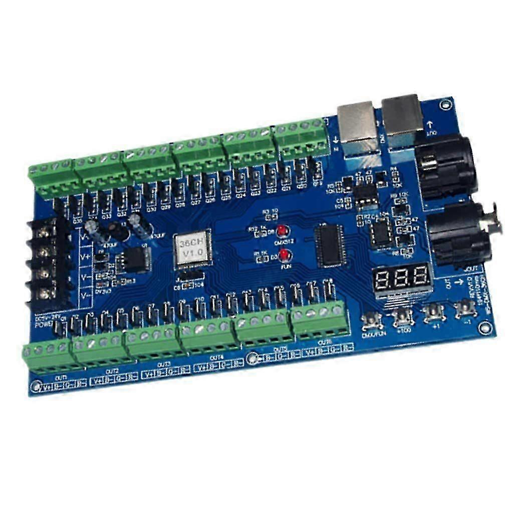 Contrôleur de gradateur 36CH DMX512,Décodeur 36 canaux Sortie RVB 13Group,Pilote LED 36CH,MAX 3A XRL 3Pin