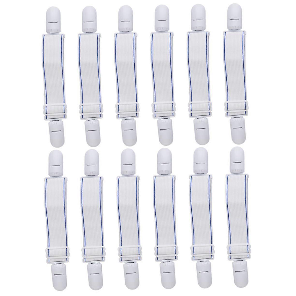 Bed Sheet Straps 12Pack Holder Bands For Fitted Sheets Strong Grip Clips Prevent Slip Fabric Damage