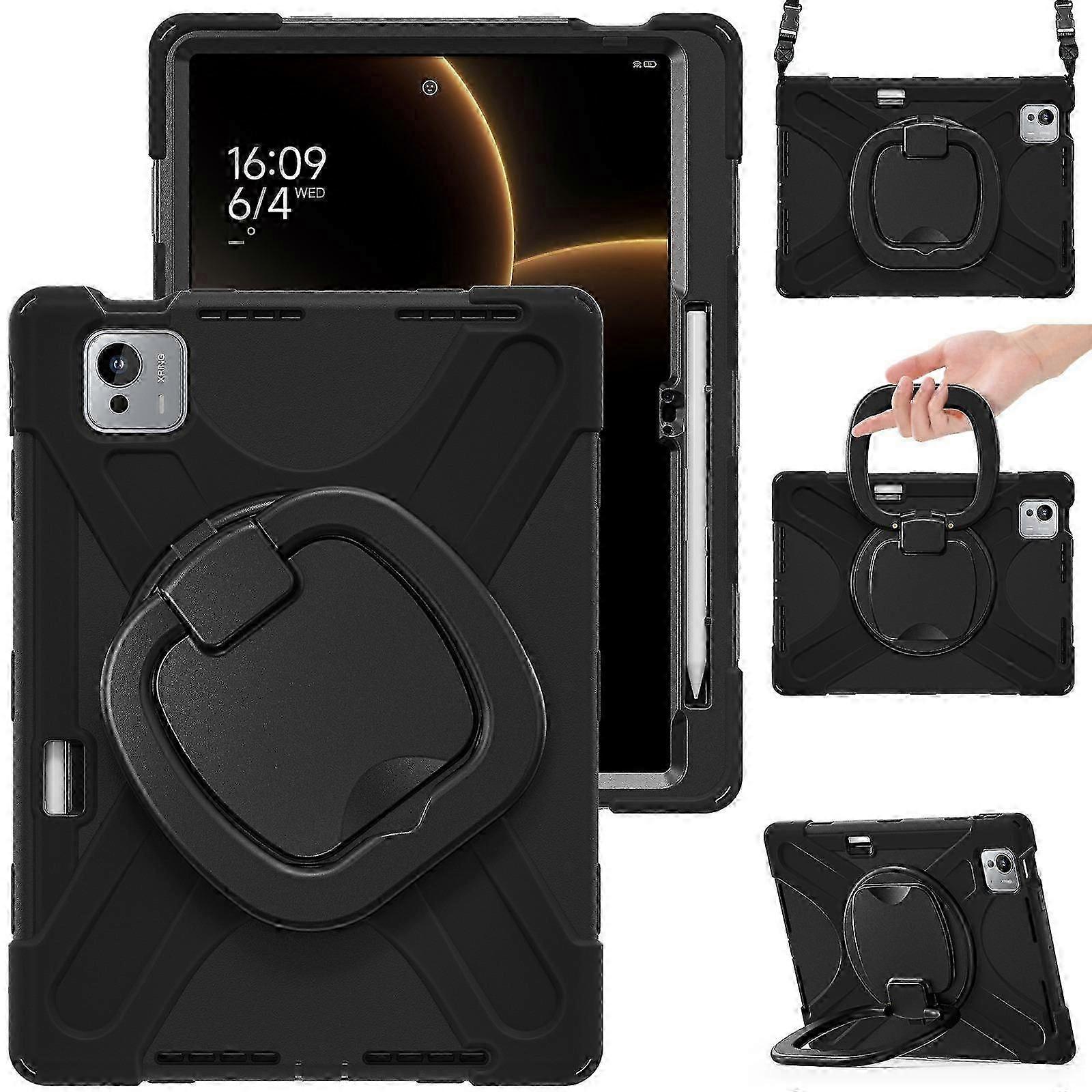 Custodia per tablet PC ibrida in silicone con supporto e tracolla