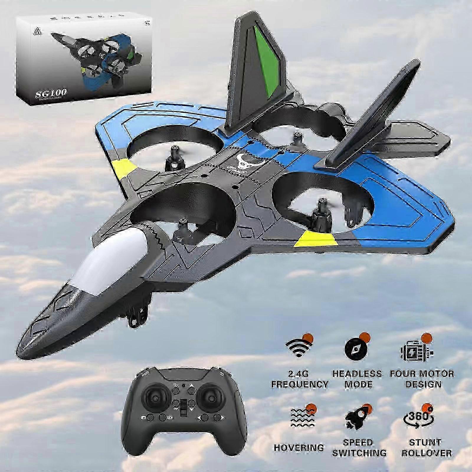 Remote Control Toys Newest Fighter Stunt RC Airplane - 360 Stunt Spin Remote & Light RC Airplane, Drop-Fighter Glider