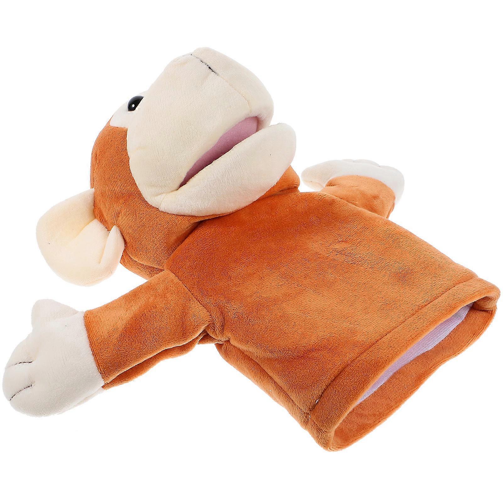 Brown Monkey Hand Puppet Plush Animal Hand Puppet for Kids Use Soft Toy