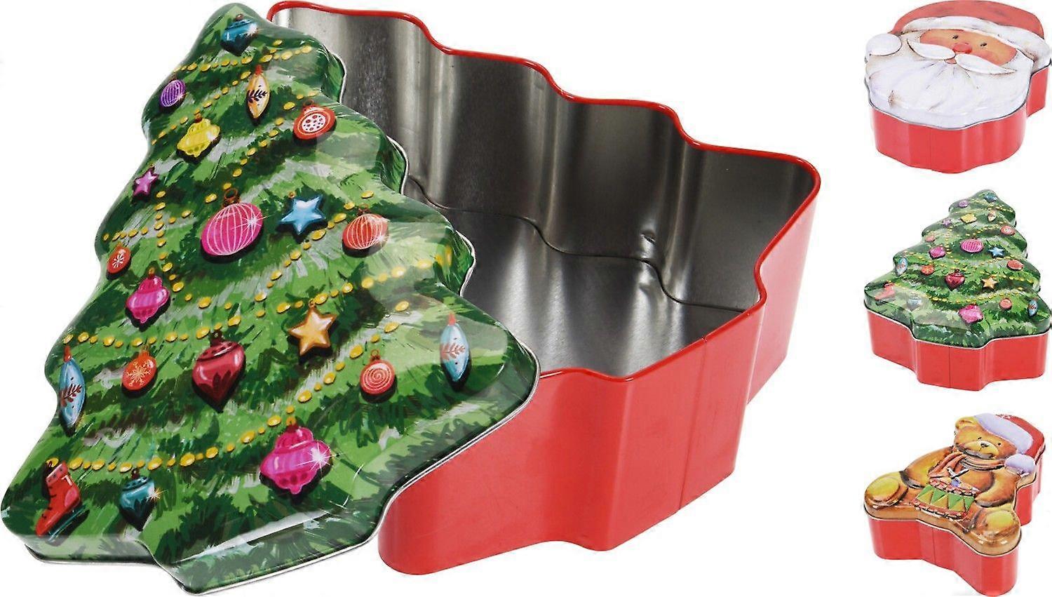 Red tin can Christmas tree