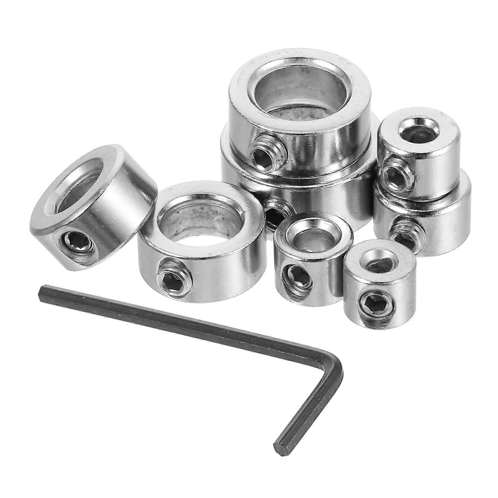 Metal Drill Bit Positioner Steel Stop Collar For Diy Tasks And Carpentry Projects 8Pcs