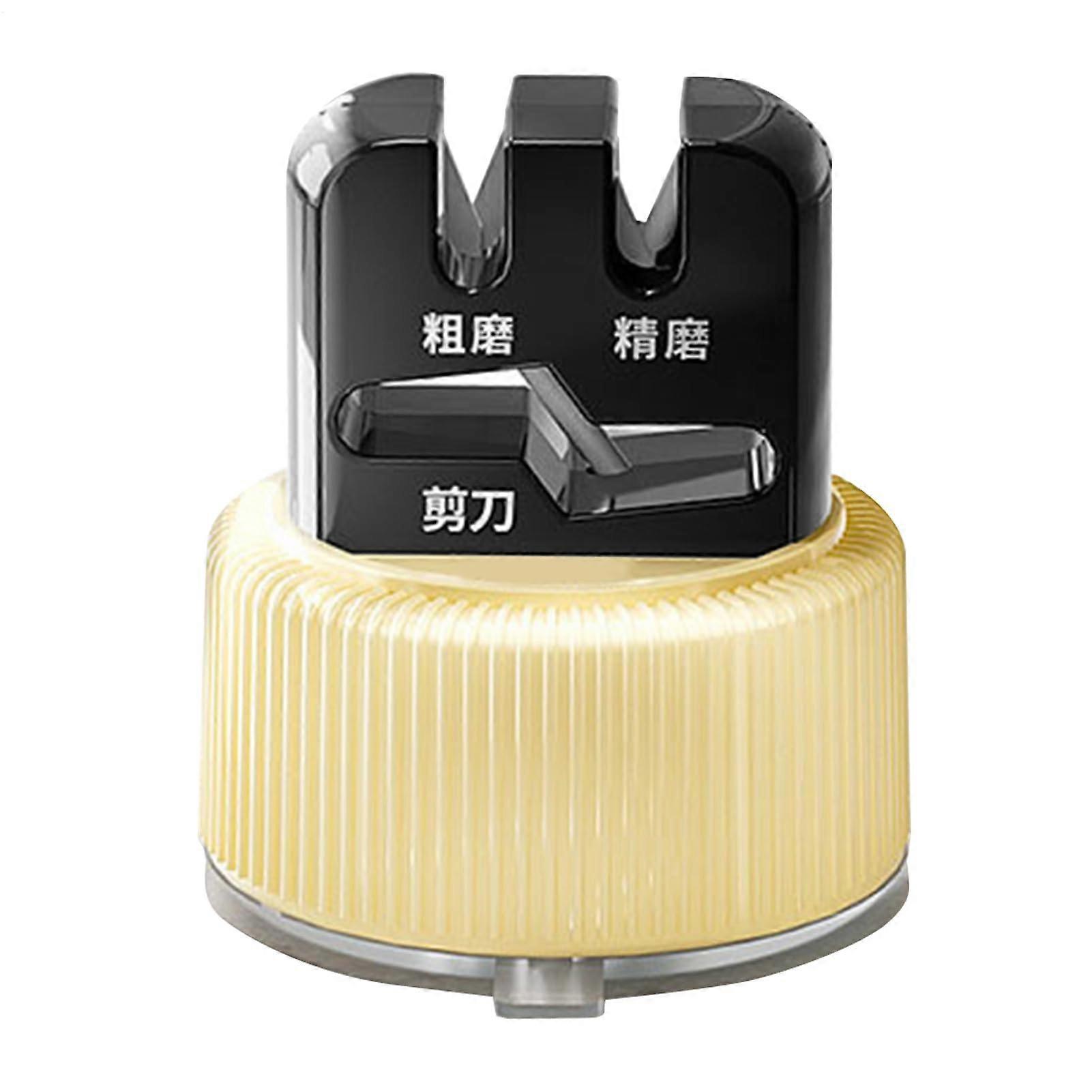 Kitchen Knife Sharpener with Suction Base, NonSlip Pocket Cutter Tool for Chef, Travel, Camping