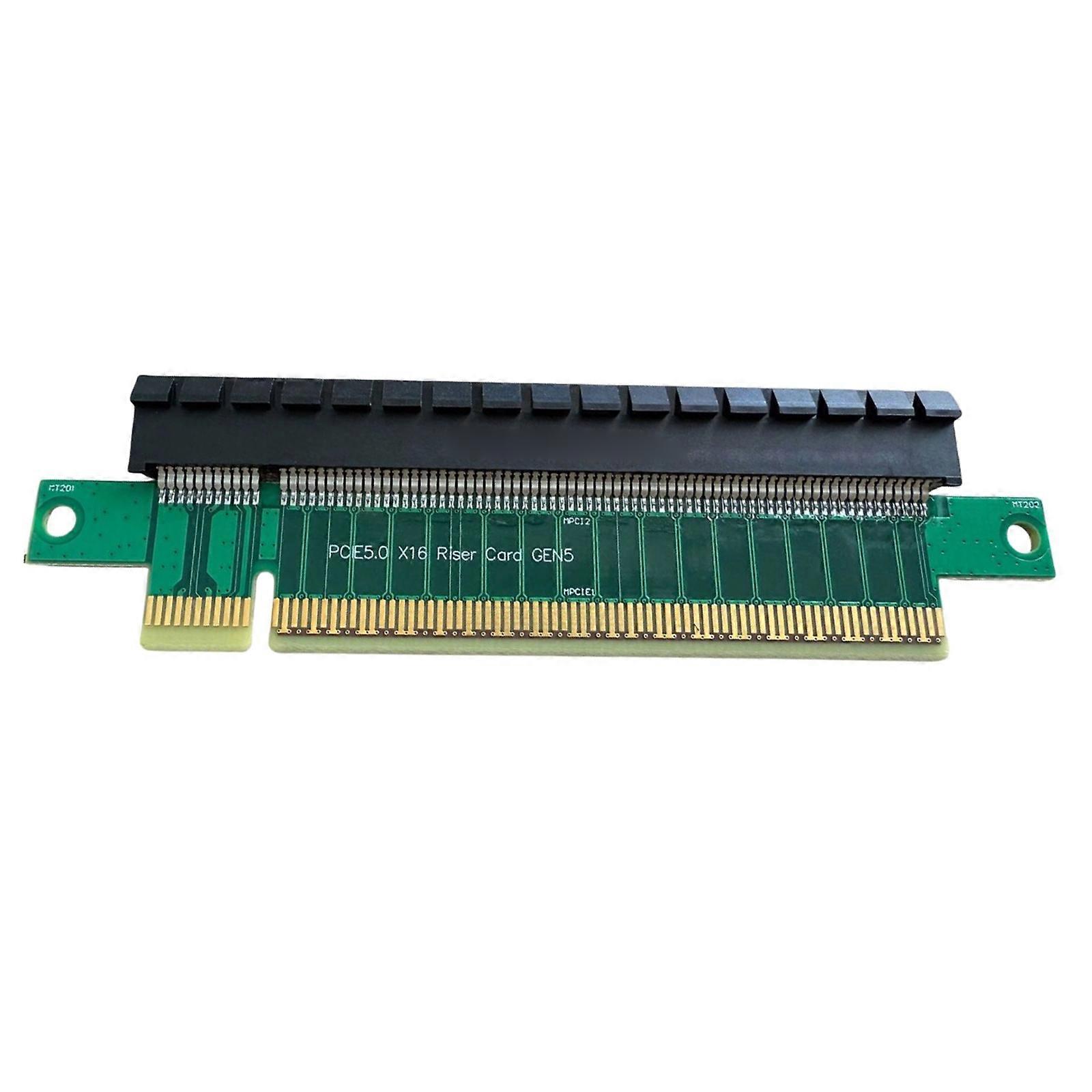 Durability PCIe5.0 X16 Risers Card  PCIE5.0 X16 Extension Card with Easy Installation for DIY Enthusiasts and Gamers  Green