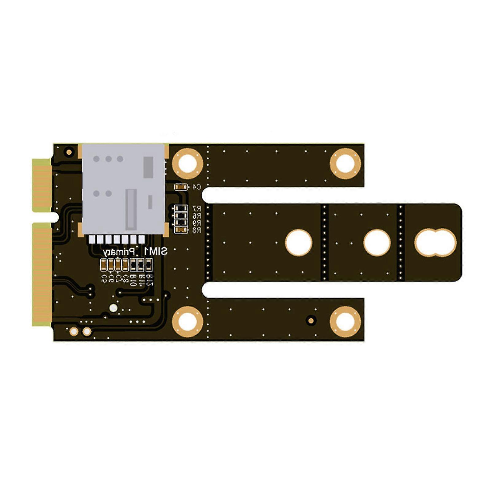 M.2 NGFF Key B to mPCIE Converters Adapter with Card Slot for 3G/4G/5G Module Multicolor