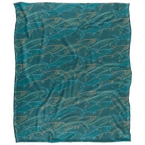 JQ Licensing Tarpon Silky Mosaic Fish Supersoft Blanket