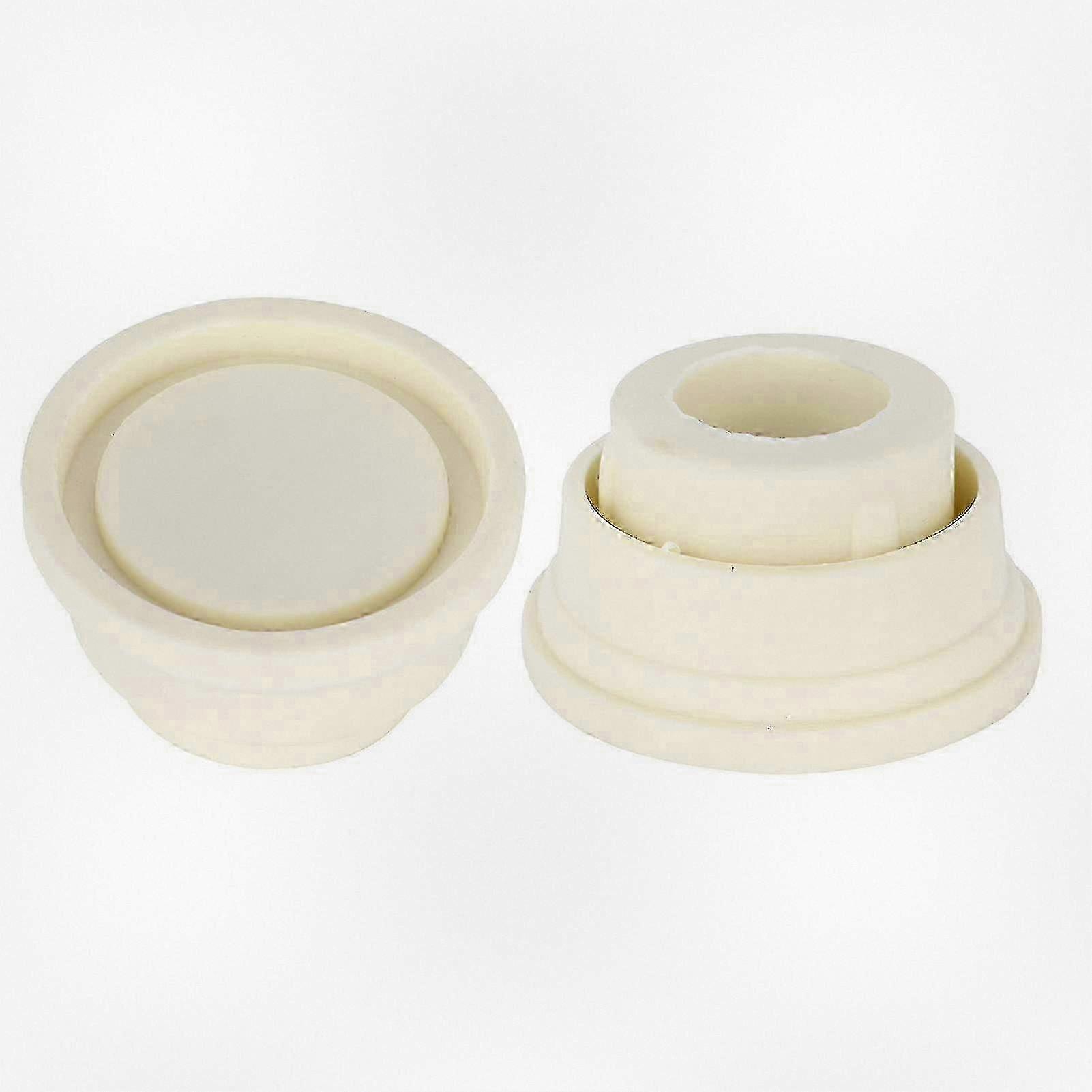 2 Pieces Inground Pool Ladder End Caps Universal White Rubber Bumper Set for Swimming Pool Ladders Compatible with Various Brands
