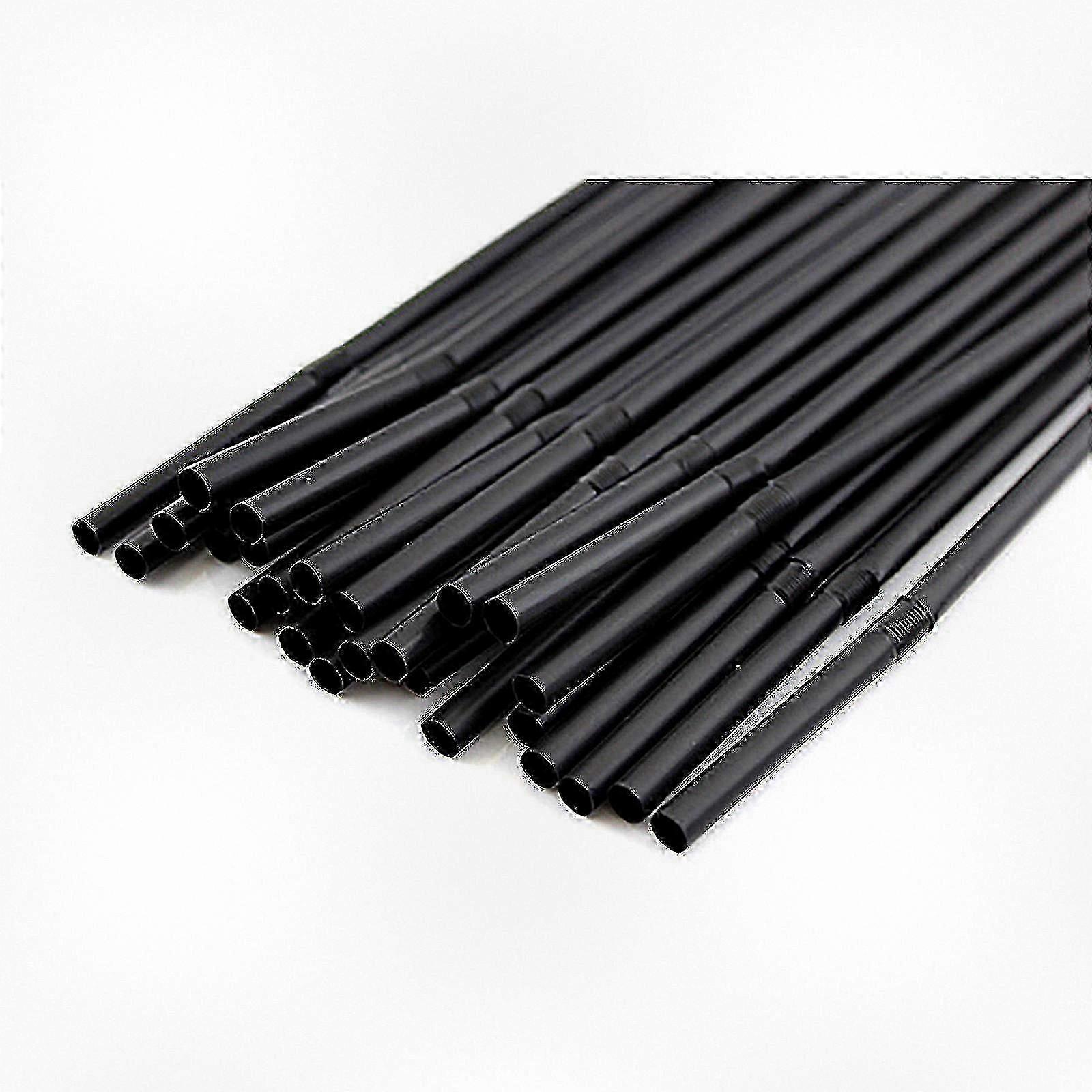 100pcs/1000pcs Bendable Black Reusable Straws for Events Catering