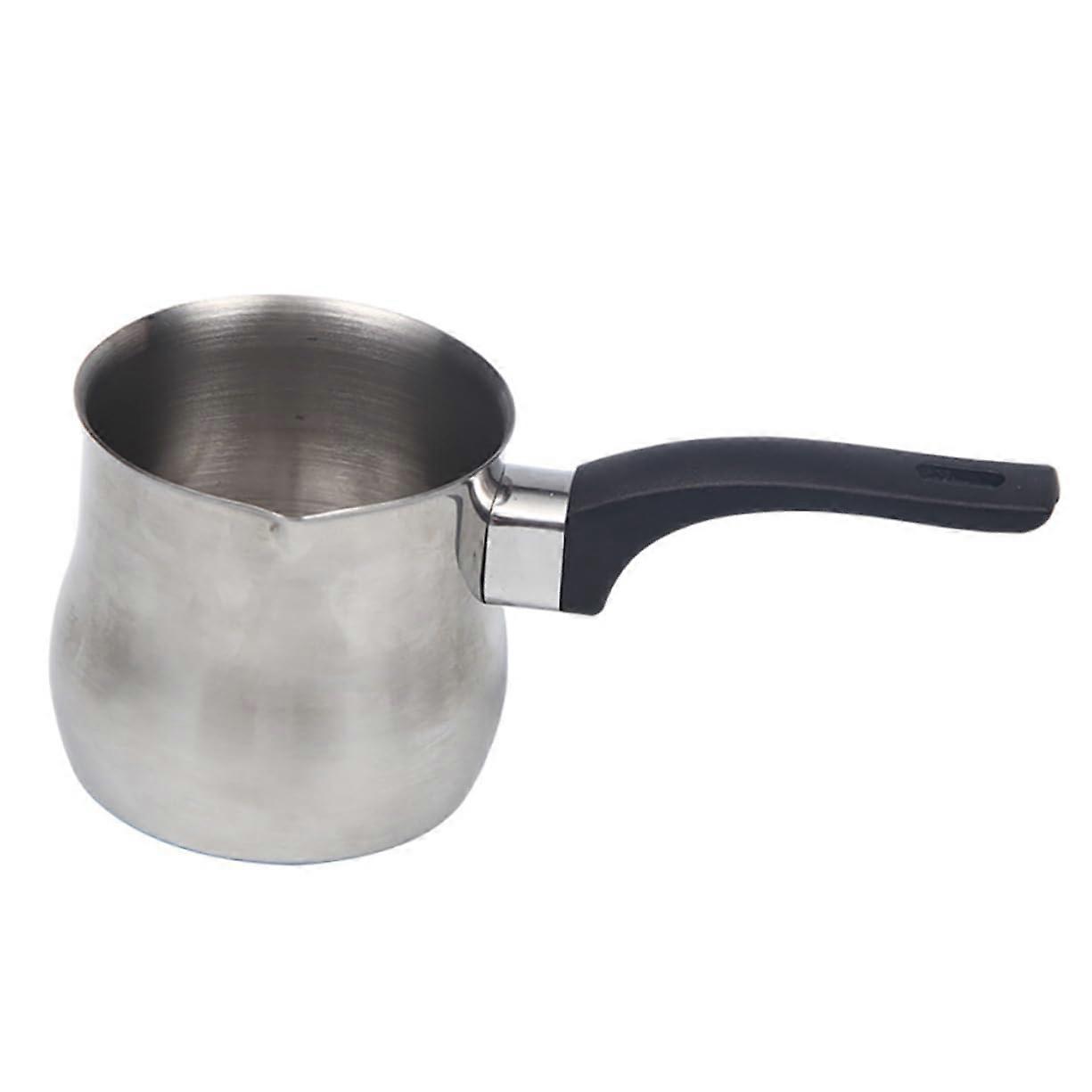 Stainless Steel Milk Frothing Pitcher with Ergonomic Long Handle and Precision Spout for Latte Art and Cappuccino