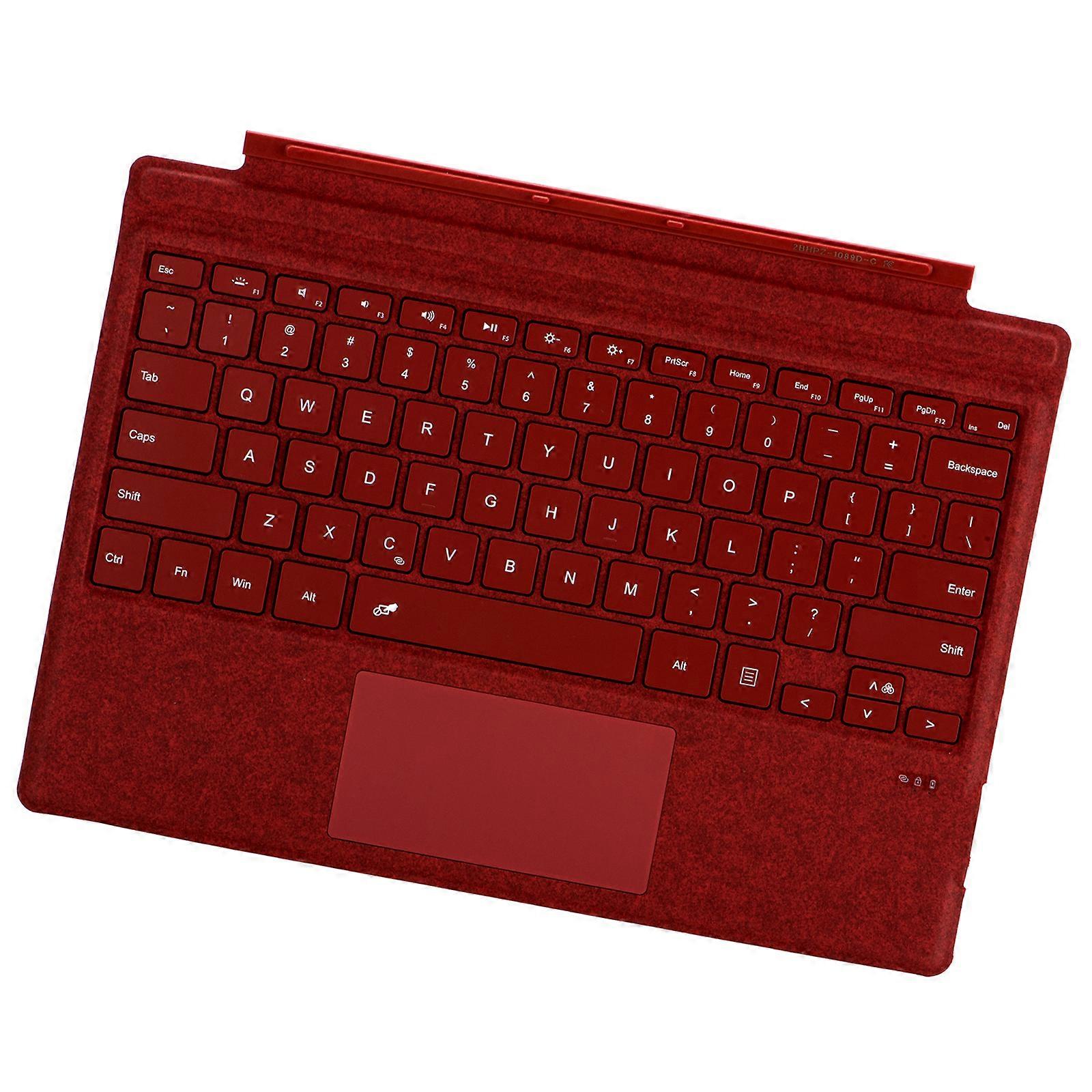 Thin Type Cover Keyboards Case for Surface pro 3/4/5/6/7 Wireless Tablets Keyboards Type Cover with Magnetically Case  Red