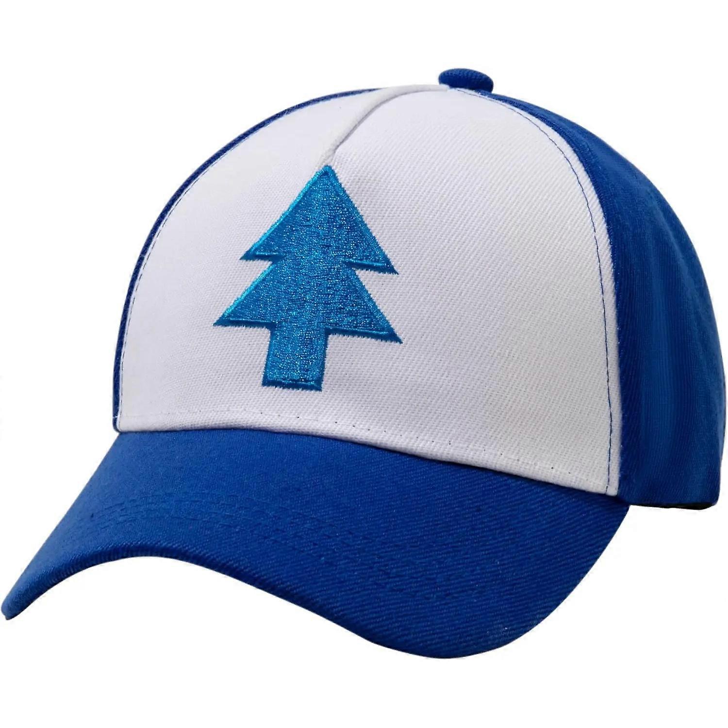 Dipper Hat Embroidered Blue Fir Dipper's Cap Baseball Cap with Bill Cipher Keychain Custom hats