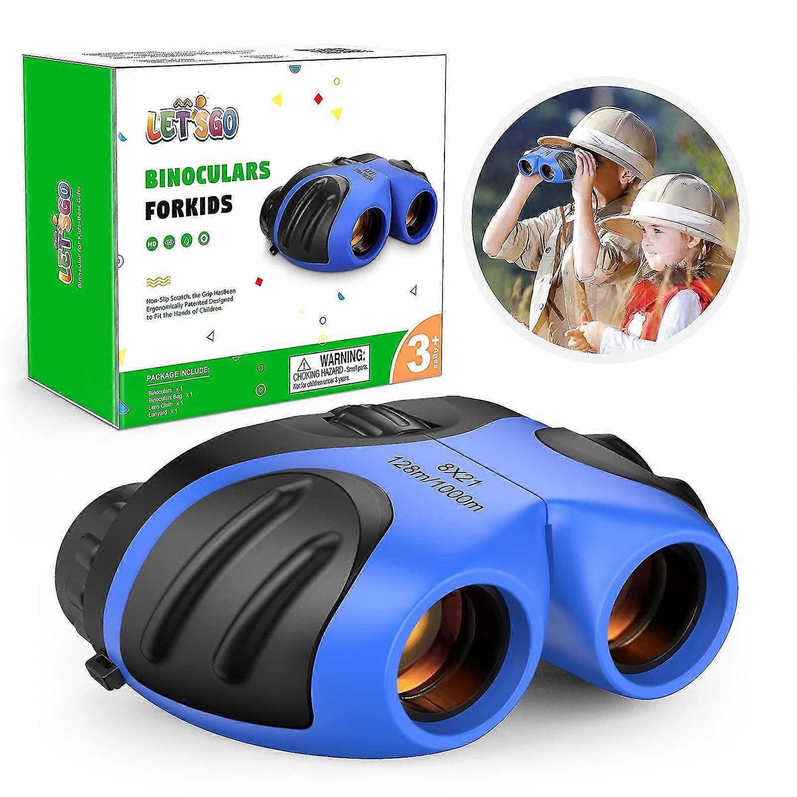 Jumelles ESSENSON Pour Enfants De 3 à 12 Ans – 4x30, Antichocs, Oculaires En Caoutchouc – Parfaites Pour Observer Les Oiseaux, Rando, Camping, Jeux En Plein Air