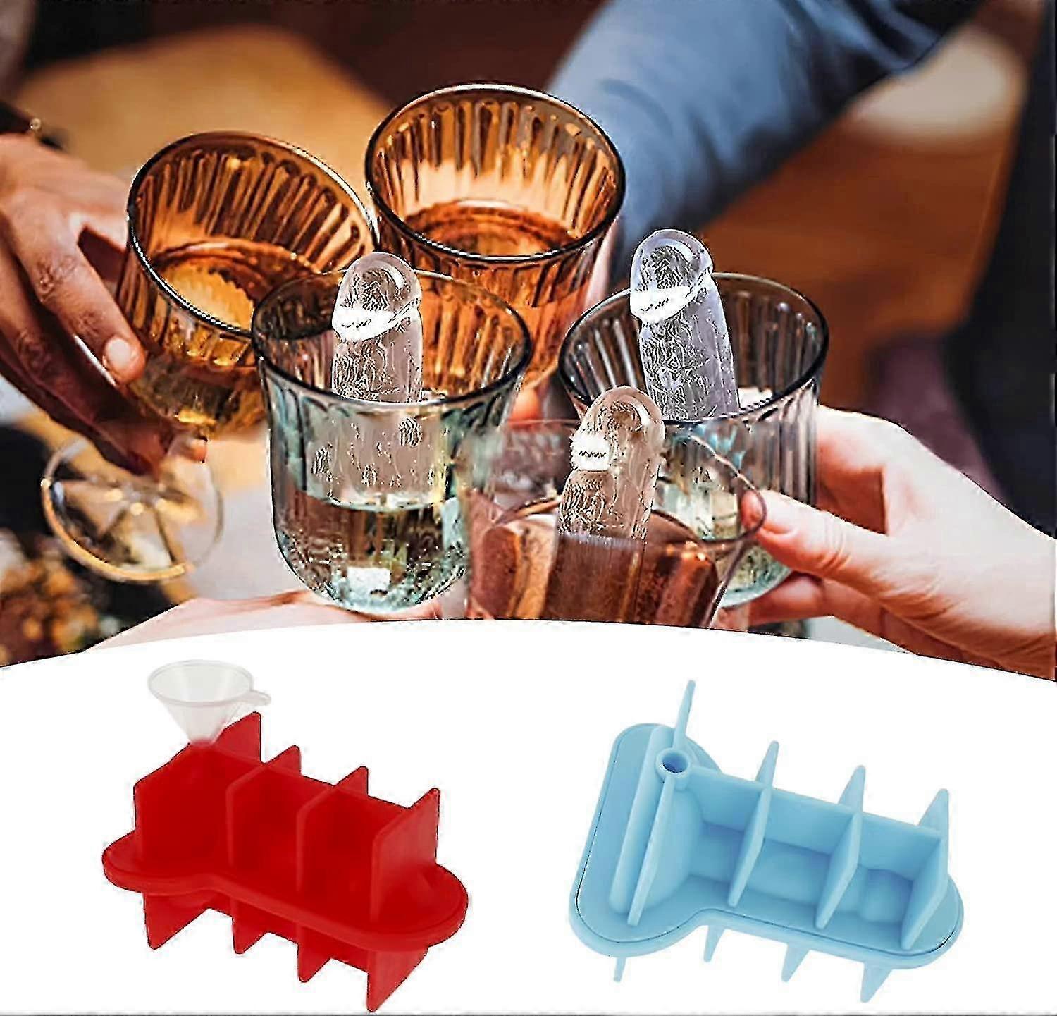 2 stk Spoof Ice Cube Mold, Voksen Prank Ice Cube Mold, Silikon Ice Cube Mold Nyhet Party Ice Cubes Maker F74