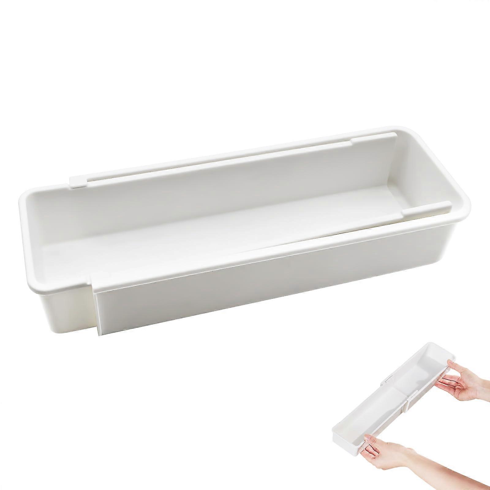 Expandable Sliding Kitchen Drawer Organizer with Adjustable TwoTier Utensil Storage and Removable Dividers