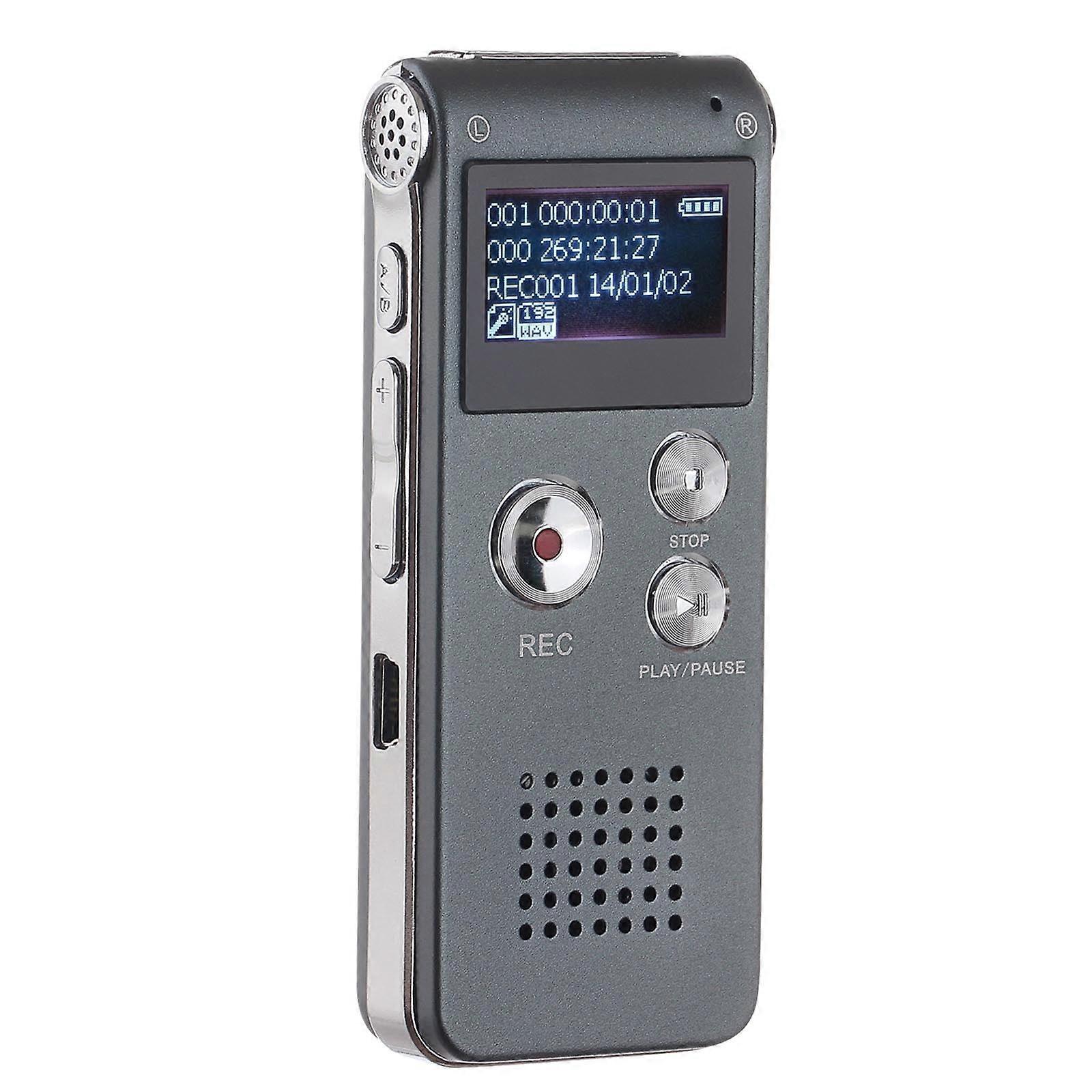 Quinlirra 8GB Digital Voice Recorder, Voice Activated with Playback, USB MP3 Audio Dictaphone for Lectures, Meetings, Interviews, Password Lock