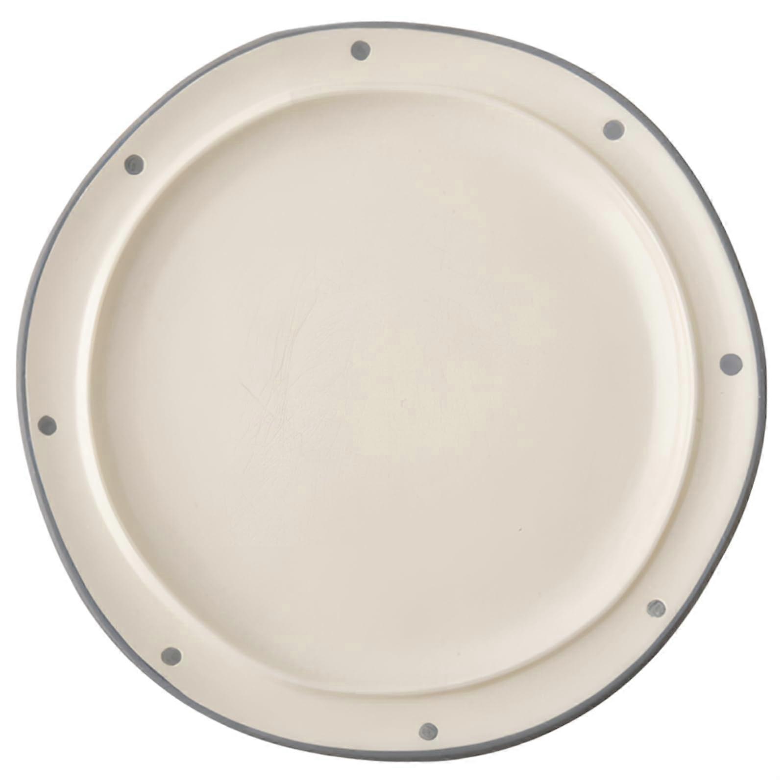 Ceramic Dinner Plates 8.5 Inch with Irregular Vintage Design and Matte Polka Dots for Pasta and Desserts