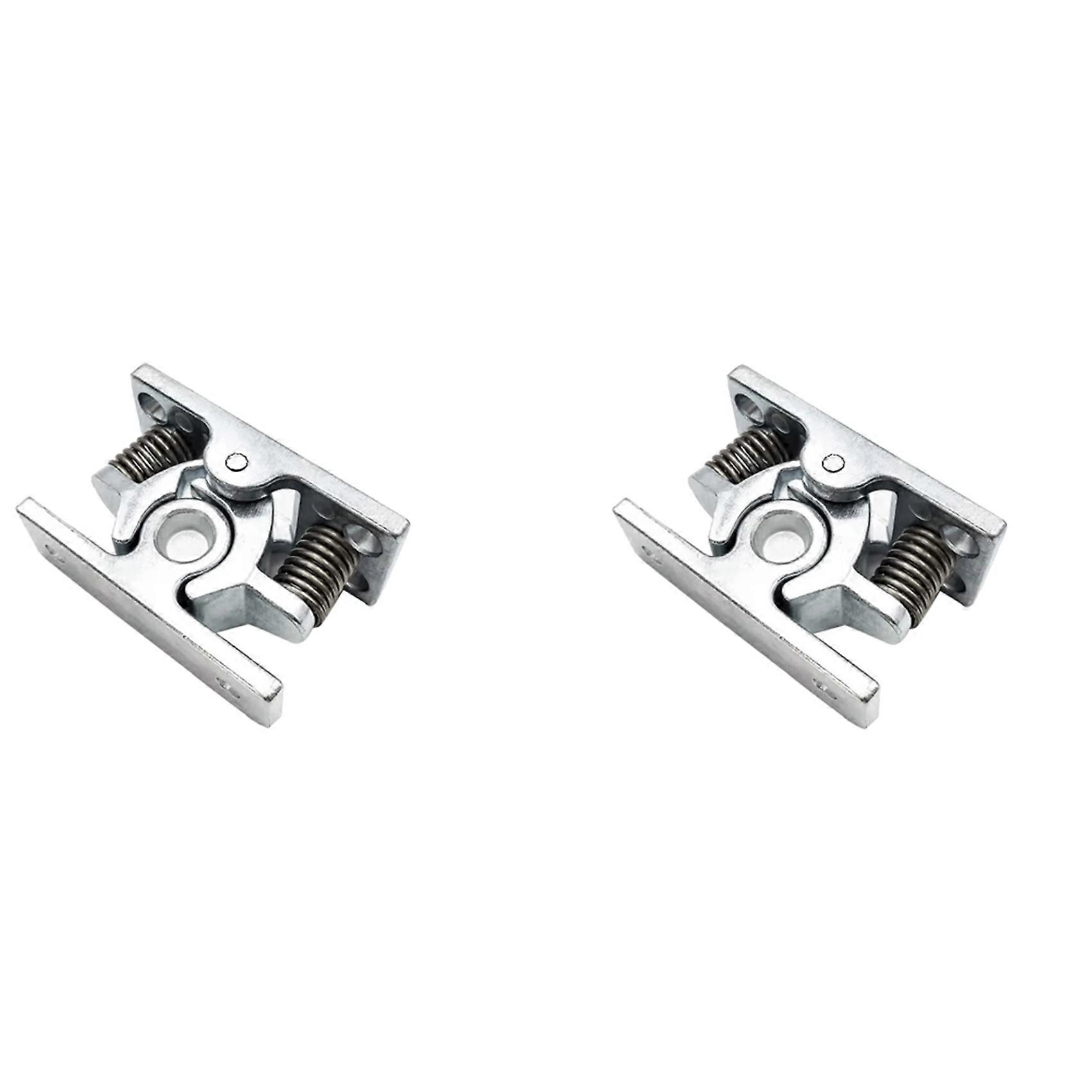 2Pcs Spring Loaded Door Easy Lock Stop Catch Release Clamp Double Roller Catch (Mp-4)