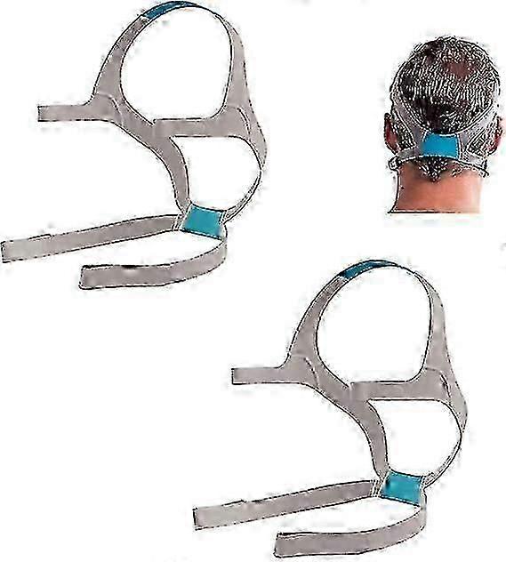 أحزمة بديلة لقناع Resmed Airfit F20 كامل الوجه CPAP ، عبوة ، رمادي وأزرق ، نايلون ممتاز