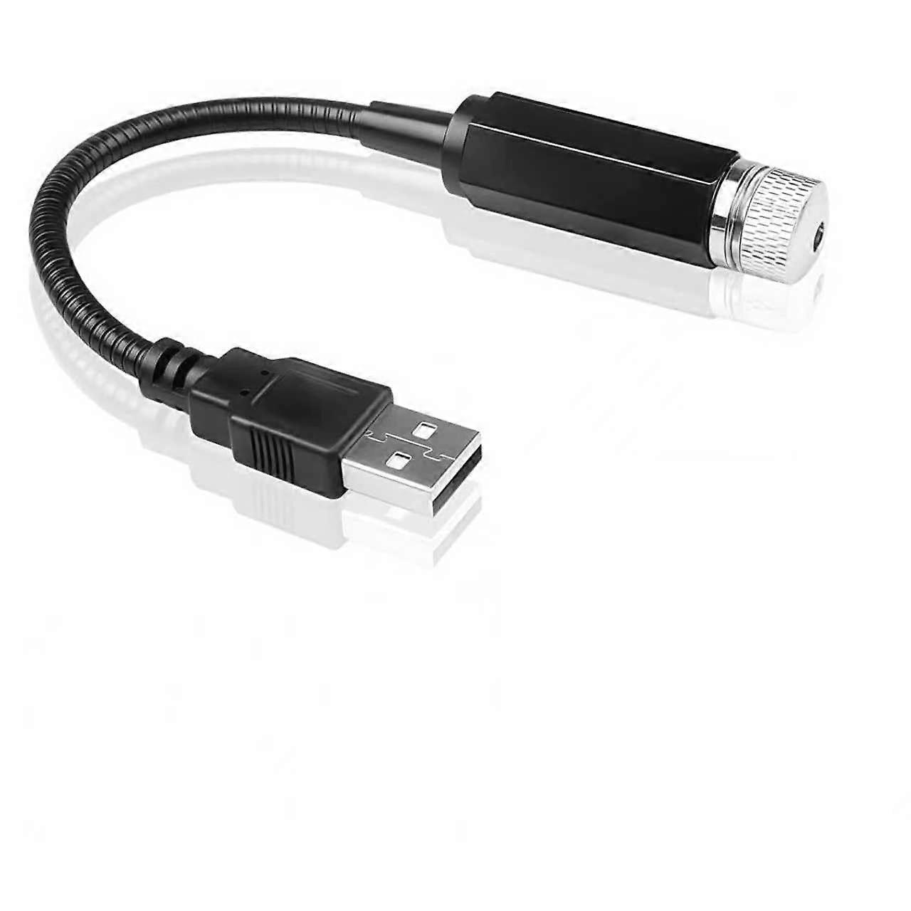 Mini LED Star Projector Night Light with Violet Blue Glow, USB Powered for Car and Bedroom