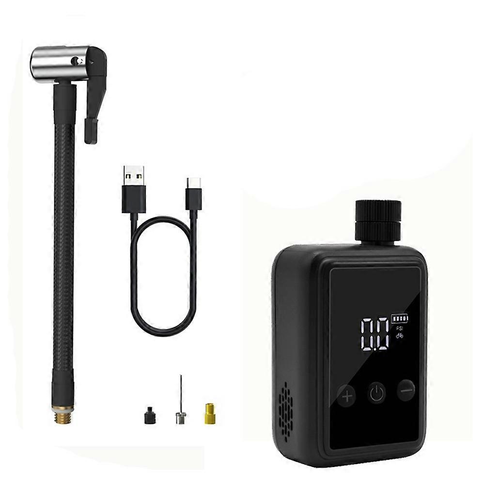 Mini Portable Bicycle Pump 150PSI Pump With Digital PSI Black