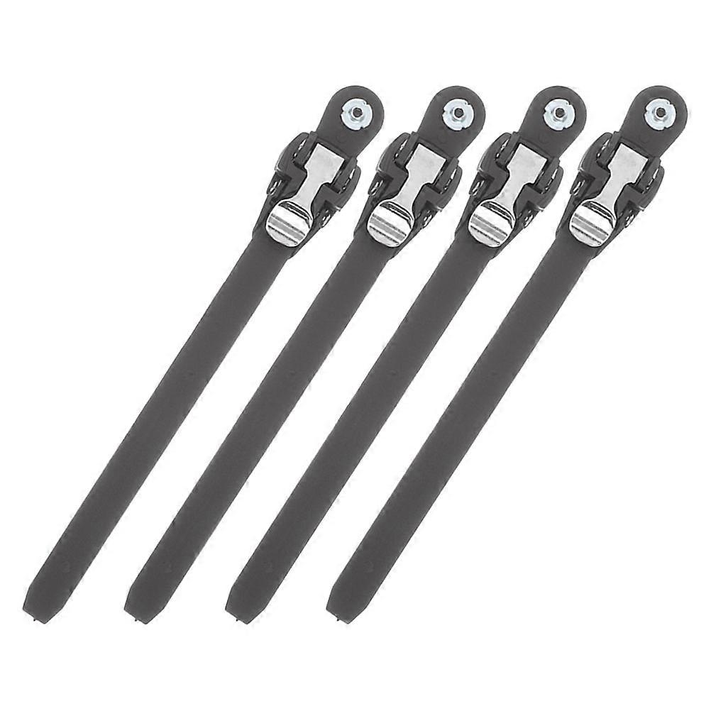 Black Roller Skates Buckle Straps for Adjustable Fit Replacement 4Pcs Set