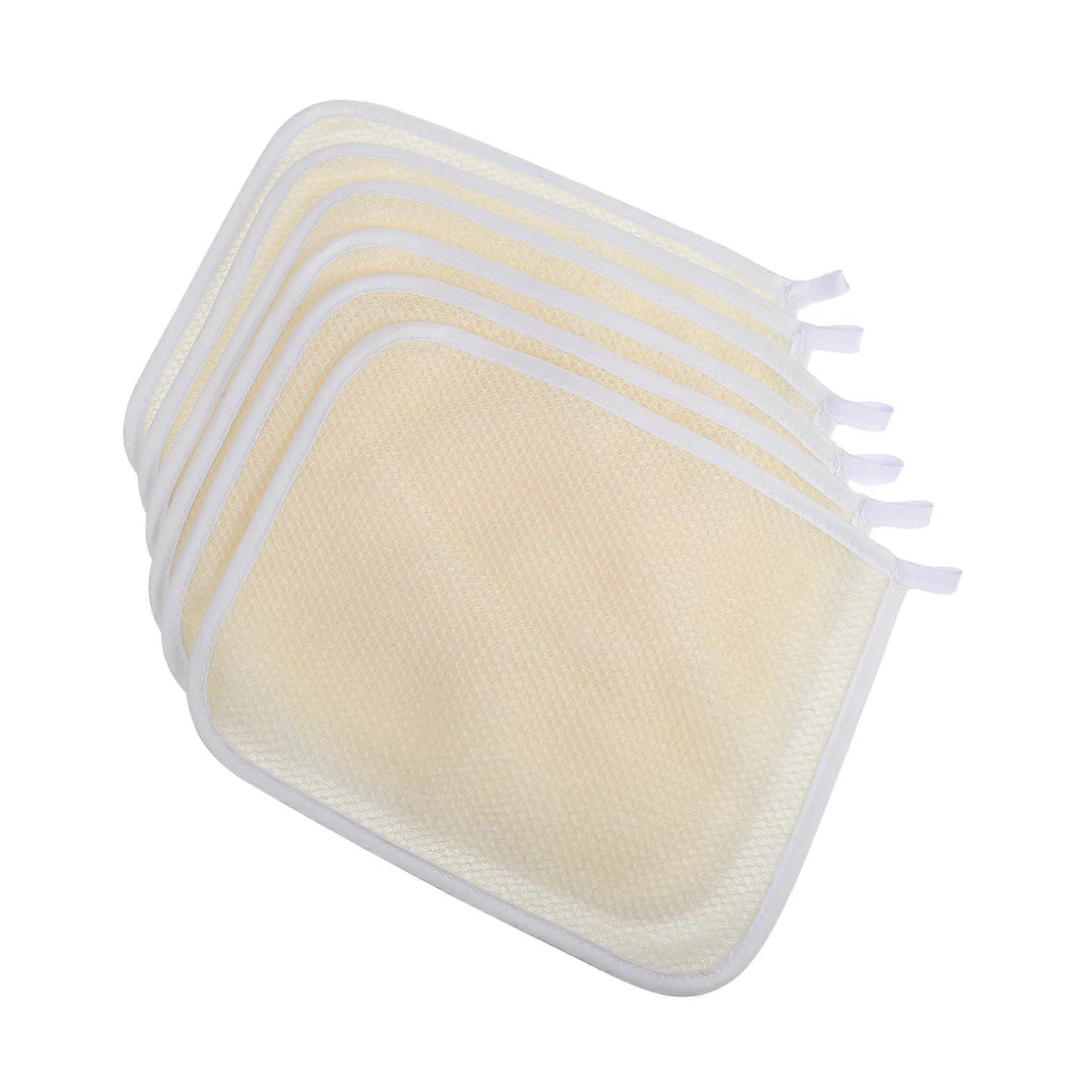 Exfoliating Shower Towels Set of 6 Soft Textured Bath Cloths for Body Scrub and Smooth Skin