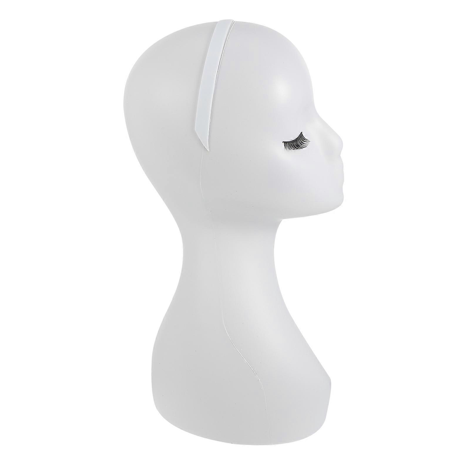 Wig Display Stand Model For Hair Accessory Display White Simple Shape 1Pc
