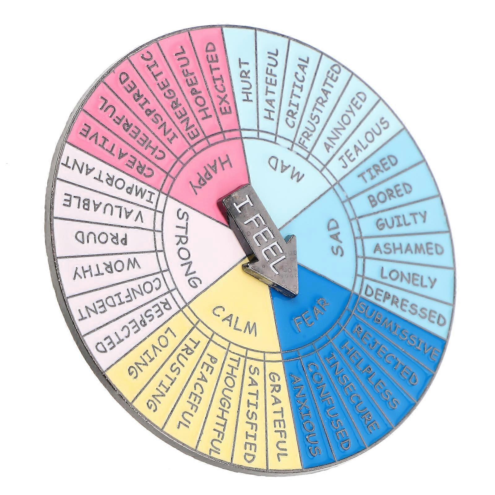 Motivational Brooch Creative Feeling Wheel for Clothes Decoration