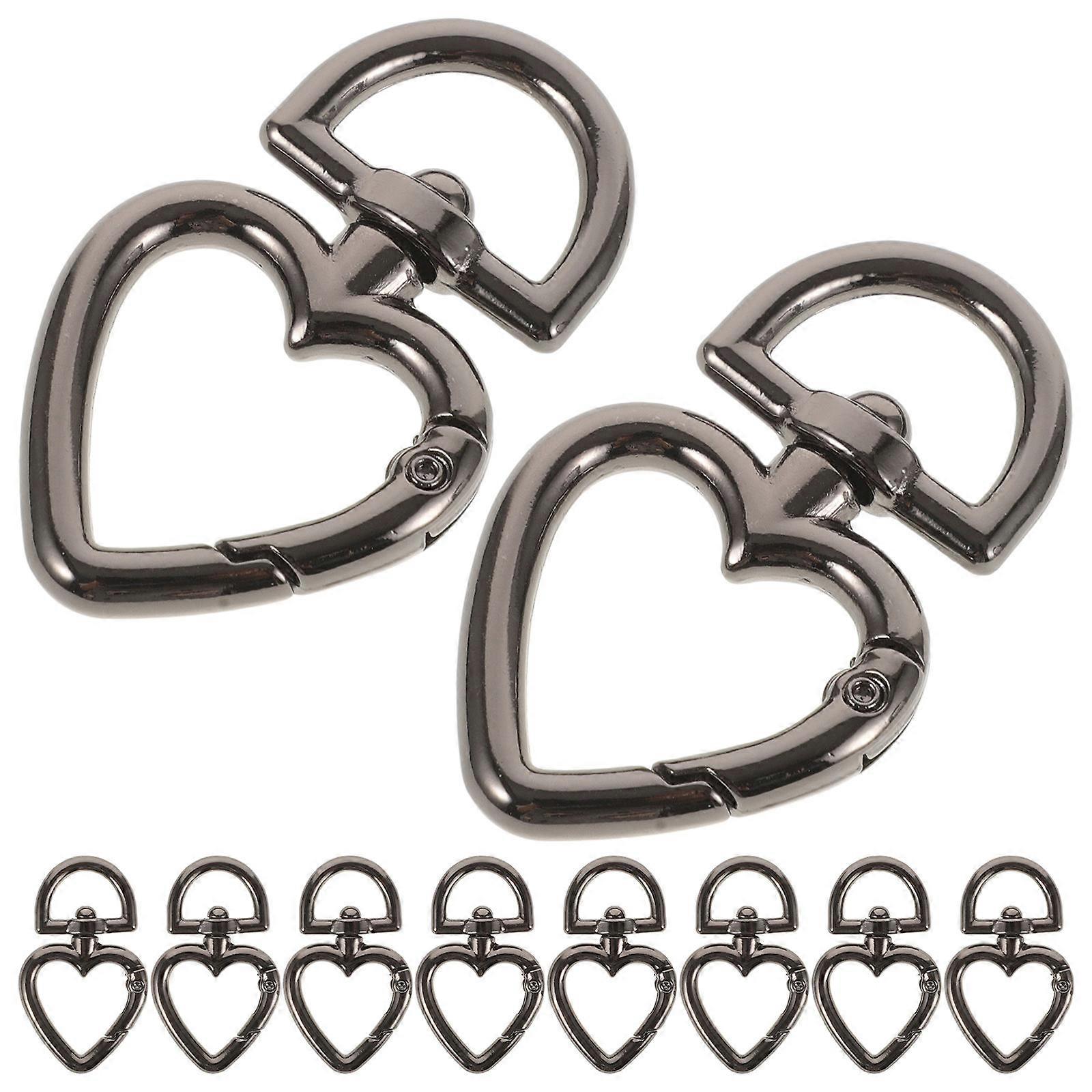 D Shaped Spring Clasps Rotating Buckle for Bag Use 10Pcs Heavy Duty Metal