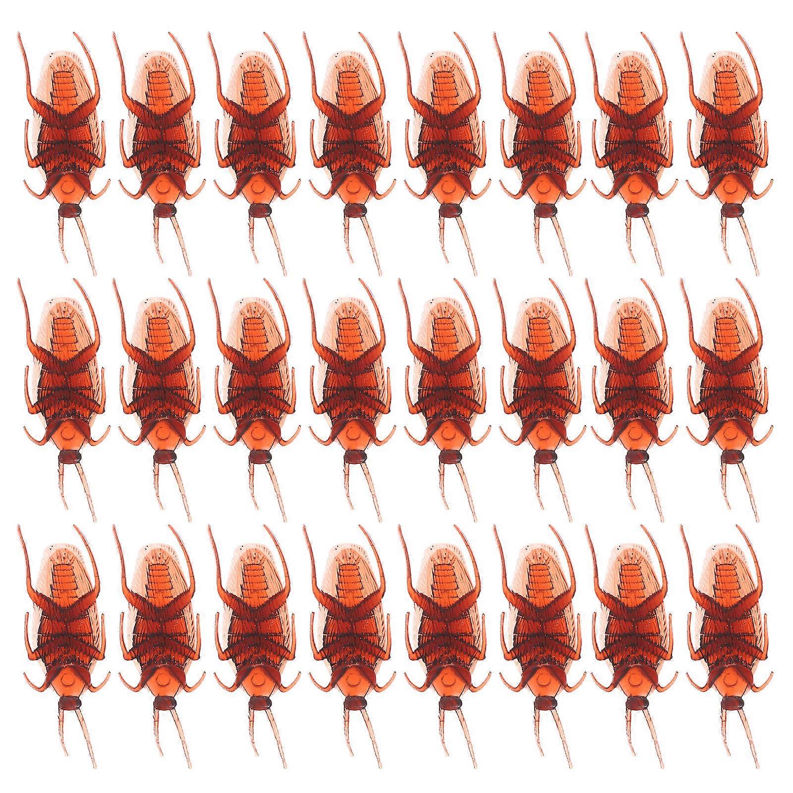 Brown Plastic Fake Cockroach Bugs for Decoration 600Pcs Pack
