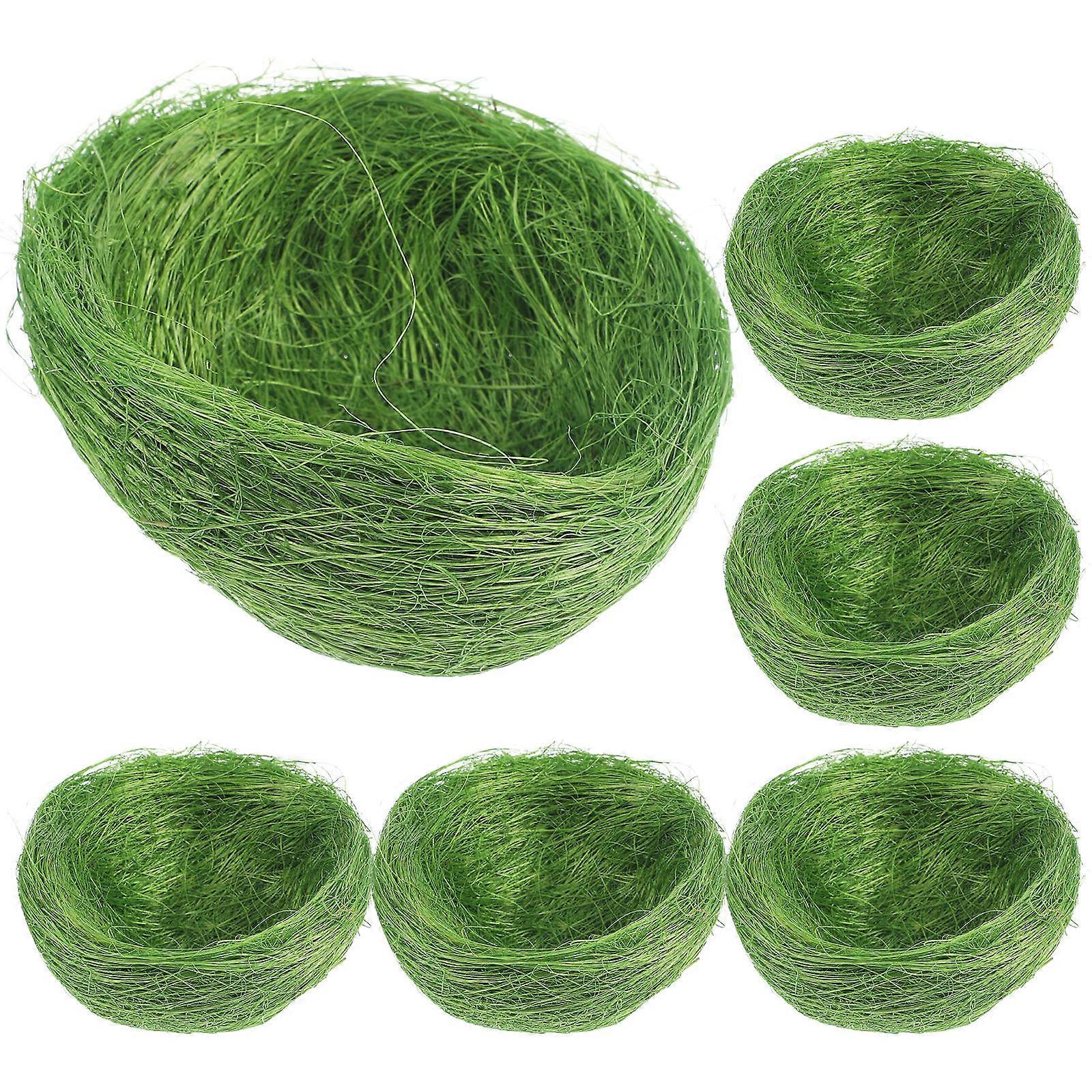Artificial Chicken Nest Simulation Hemp Thread for 18Pcs Decoration
