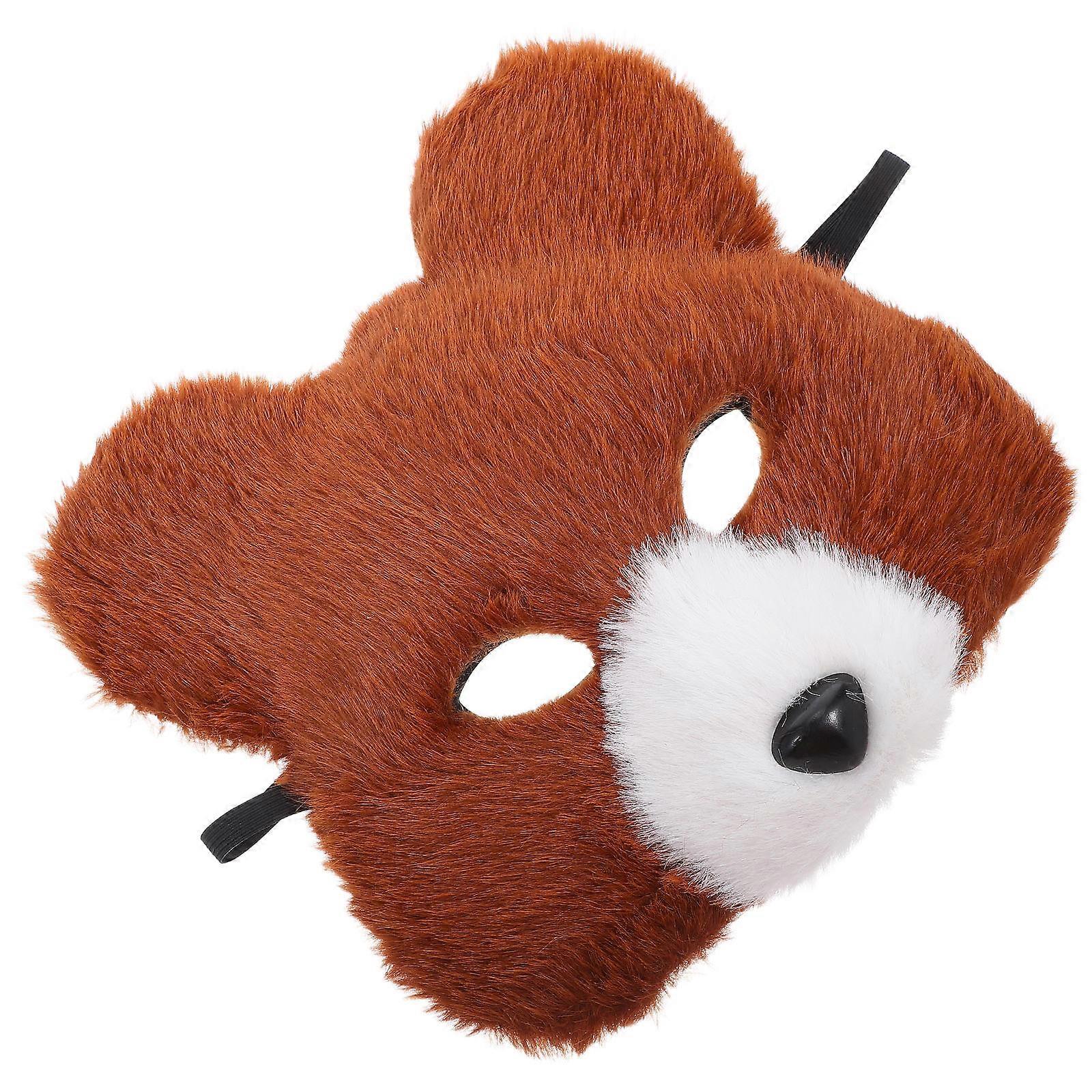 Realistic Bear Mask Plush Headgear for Masquerade Party