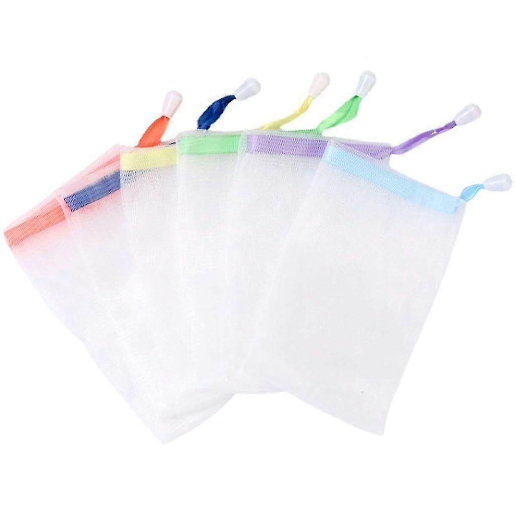 10Pcs Double Layer Mesh Soap Saver Bag with Drawstring for Rich Lather and Gentle Exfoliation