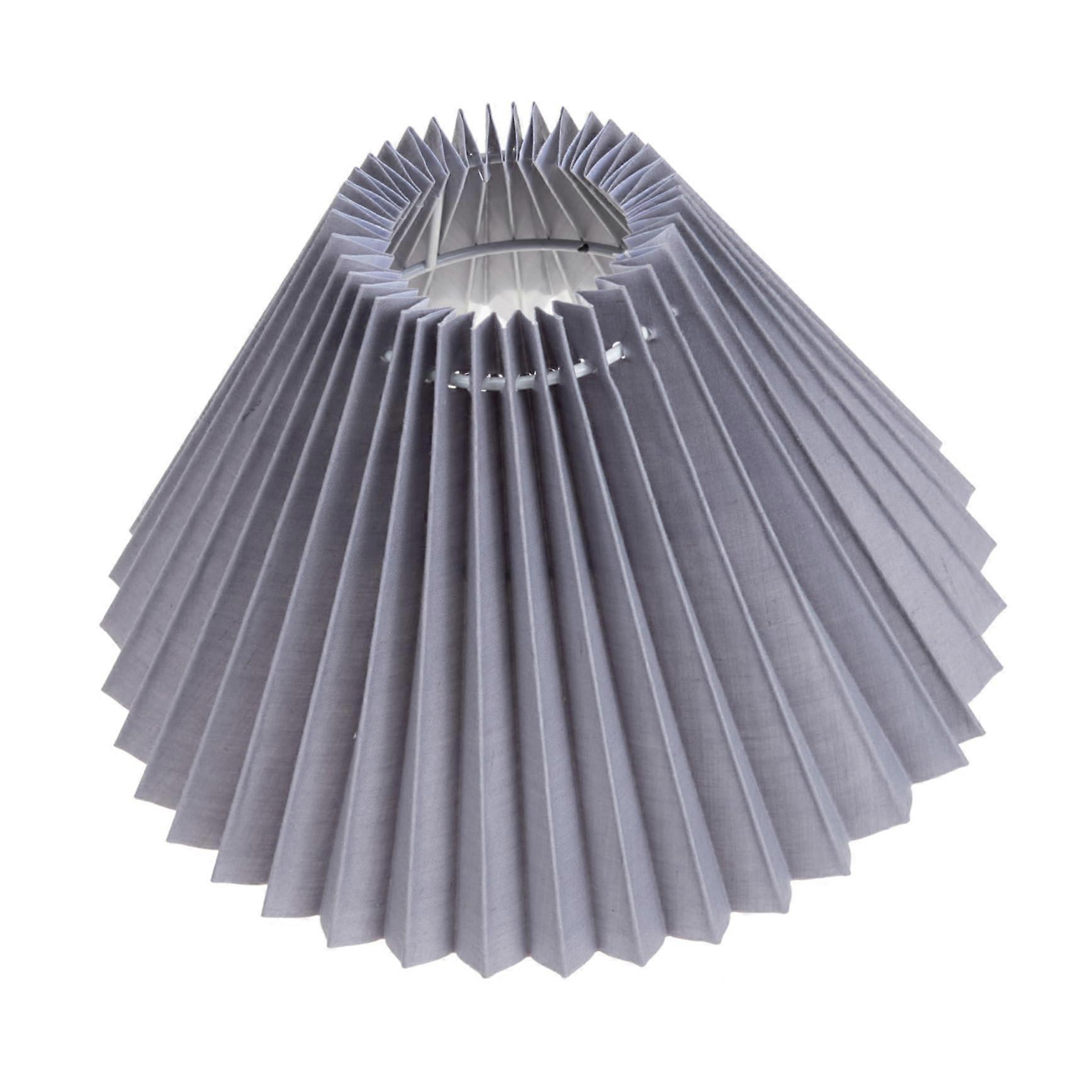 Gray Drum Lamp Shade Replacement for Table or Floor Lamps, E27 Easy Install, Soft Ambient Lighting