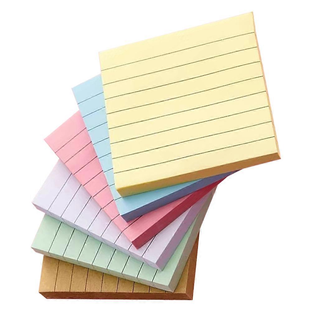 Sticky Tabs Colored Memo Pads for Students Use 6Pcs Writing Notepads