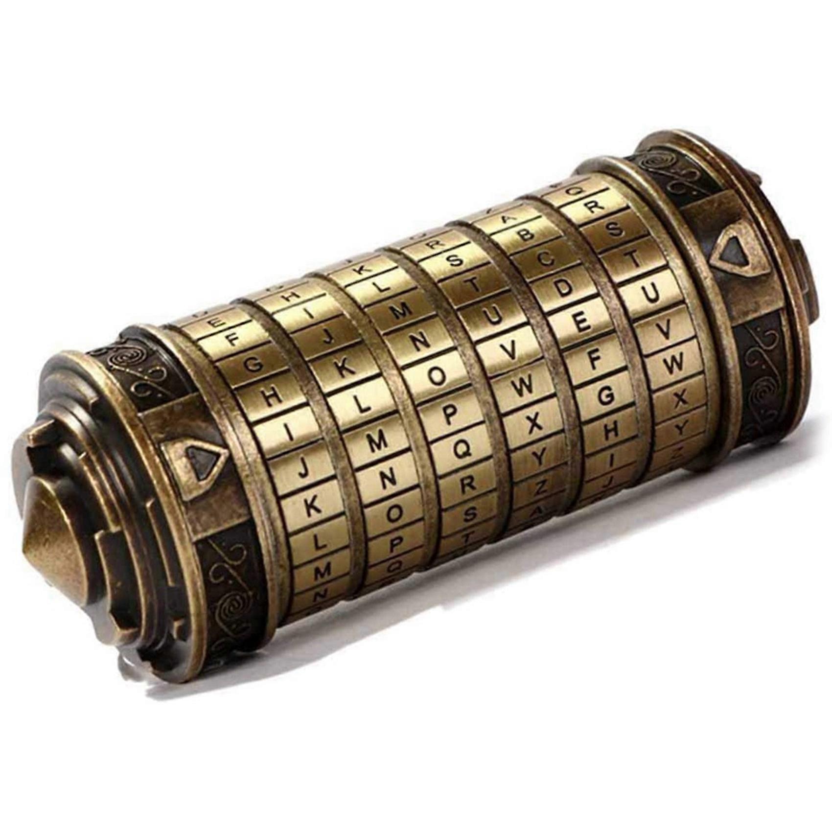 Da Vinci Code Mini Lock Puzzle Box with Hidden Compartment Anniversary Code Lock As Gift for Boy and