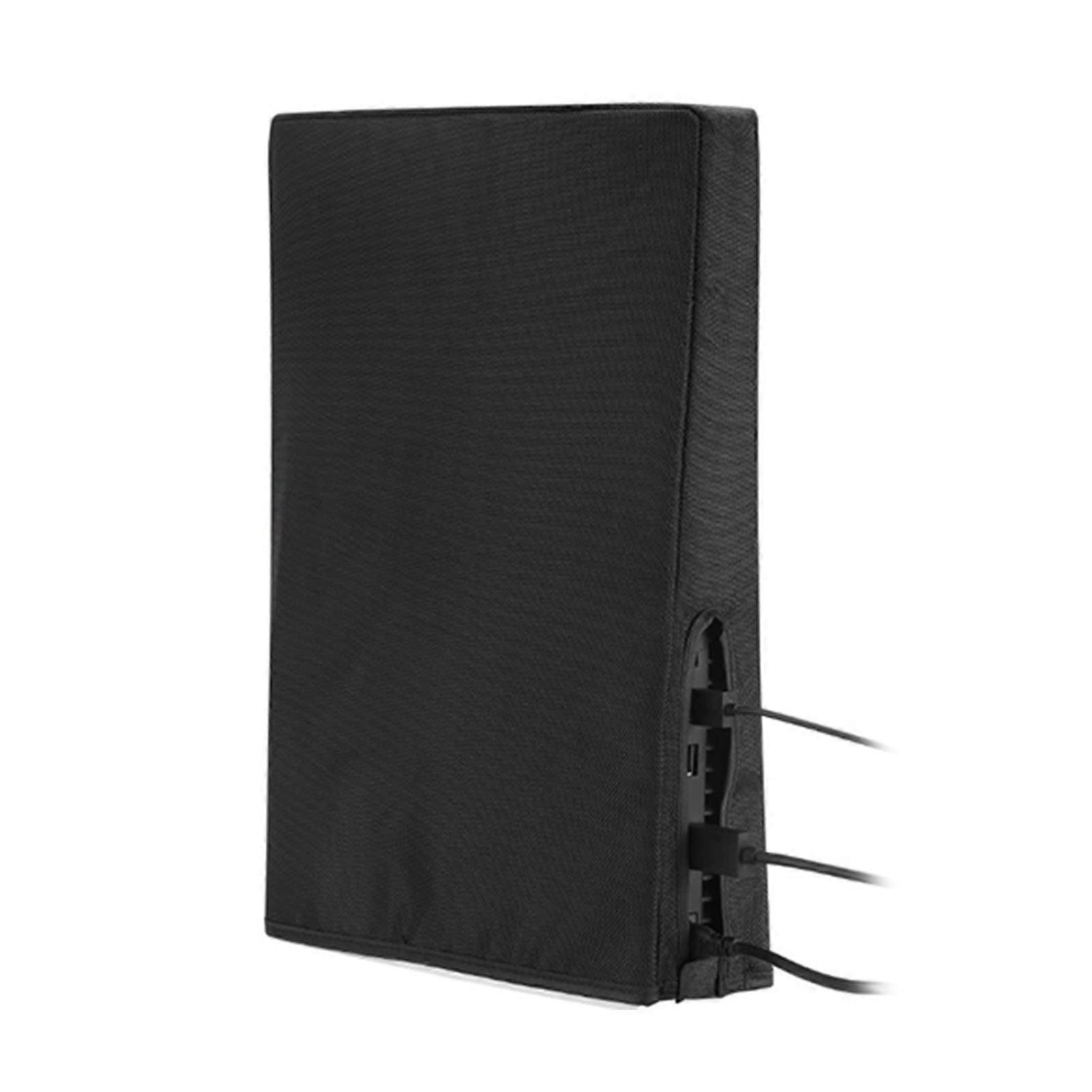Game Console Dust Cover - Black Oxford Cloth Vertical Protector for PS5, Xbox Series X, and Nintendo Switch