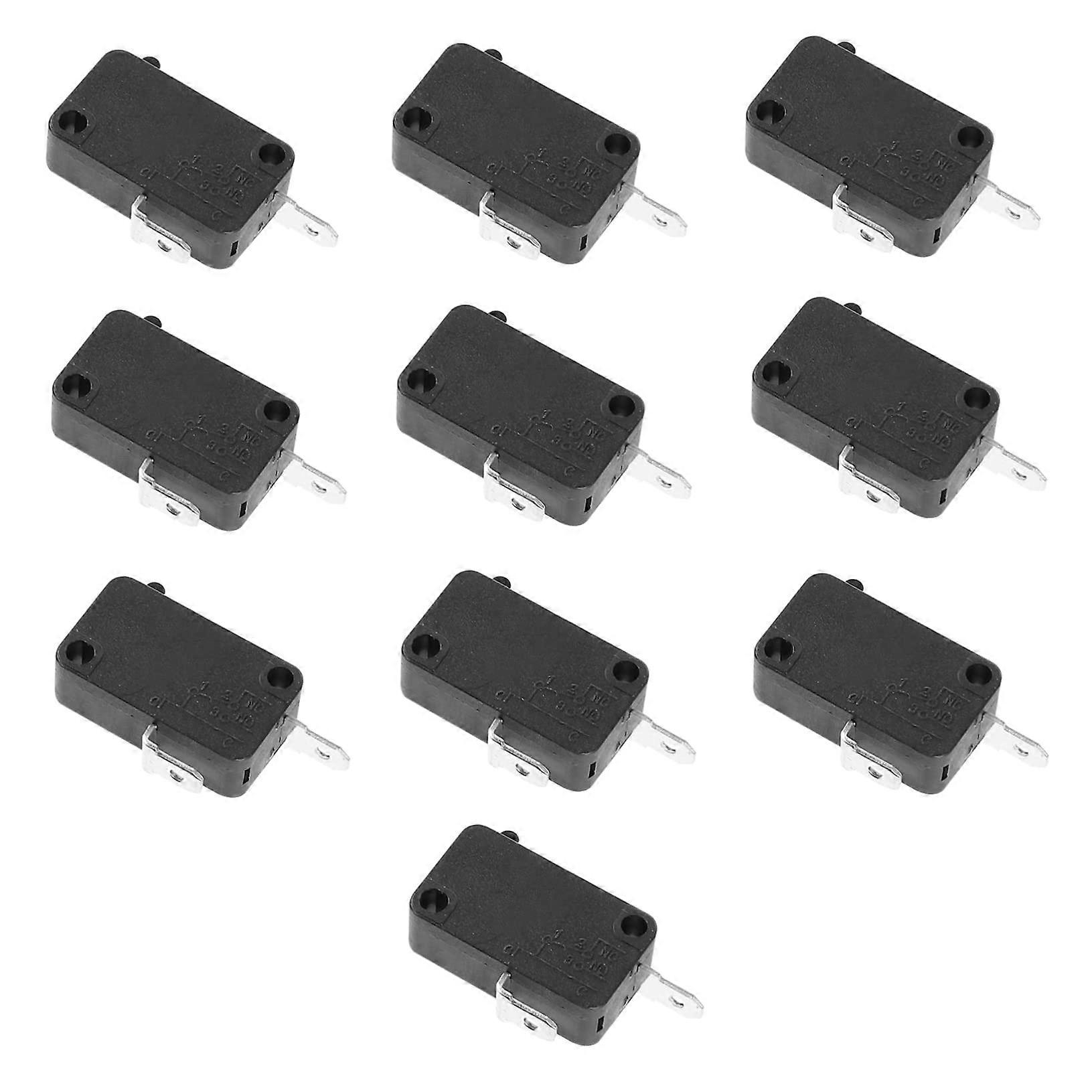 Kw1103 Micro Limit Switch 16A Normally Closed 10Pack For Microwave, Washing Machine, Rice Cooker Button Switch