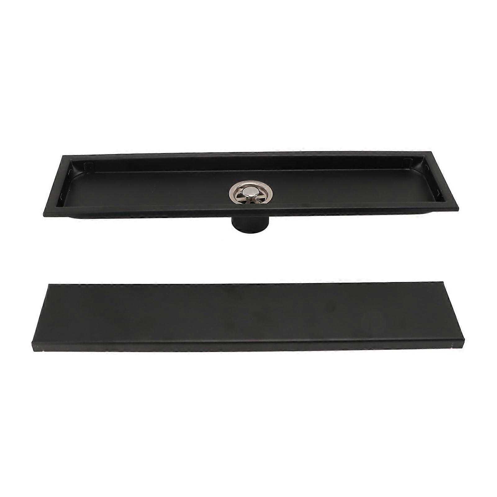Linear Shower Drain 304 Stainless Steel Odor Blocking Invisible Rectangle Floor Drain for Bathroom Balcony