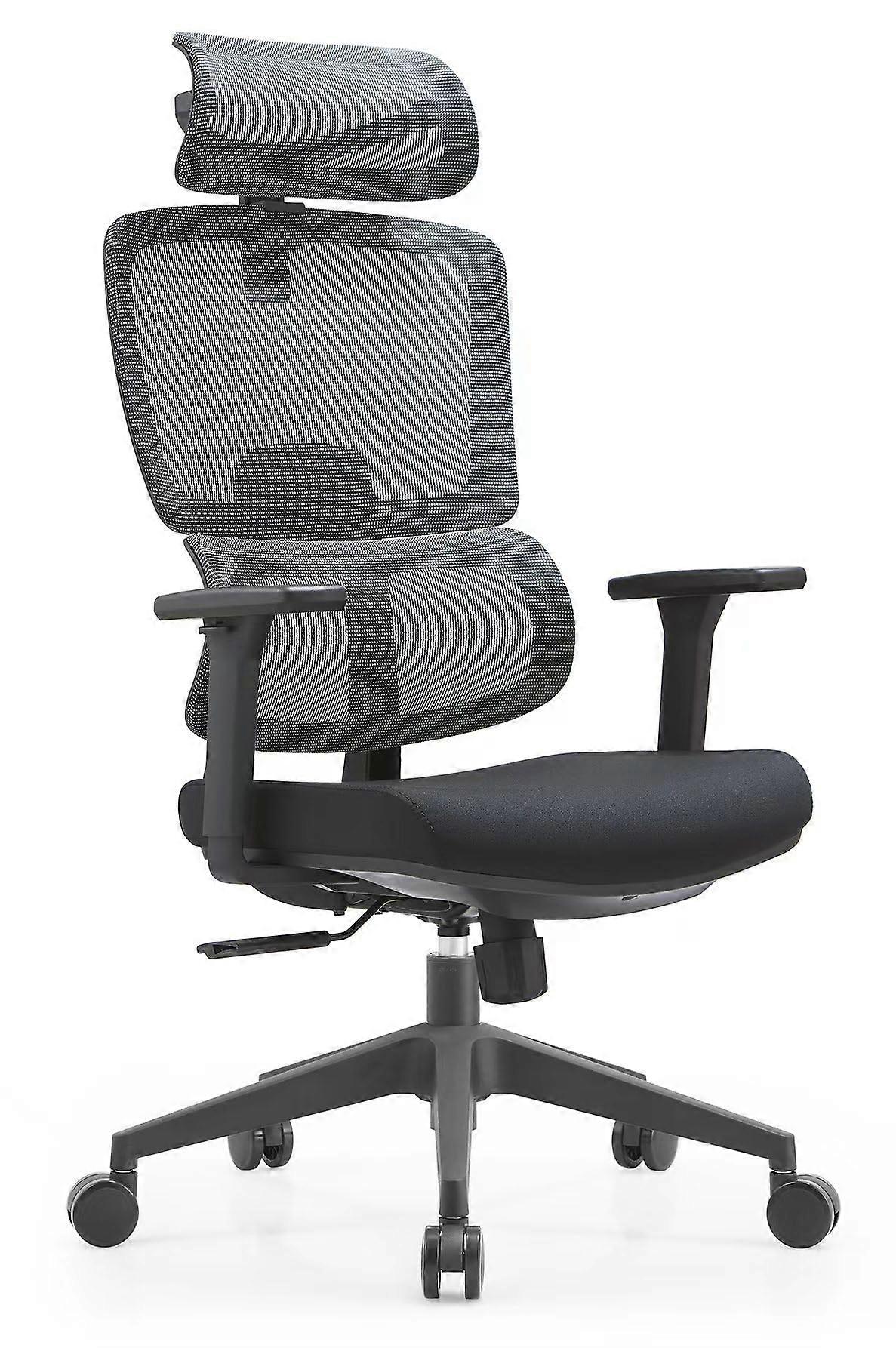 Ergonomic Mesh Office Chair with Lumbar Support, Breathable Wide Seat for Home or Workspace, Black